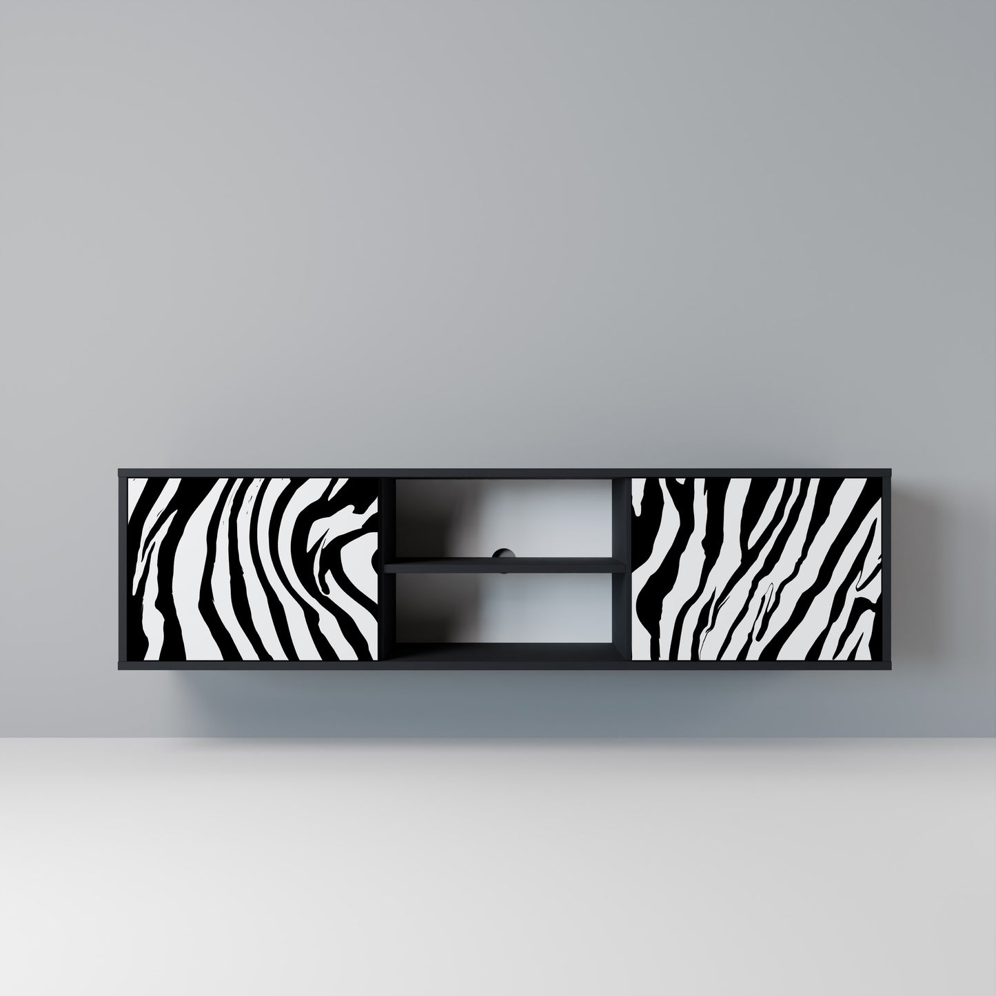 SPLENDID ZEBRA Mobile TV a 2 Ante in Finitura Nera