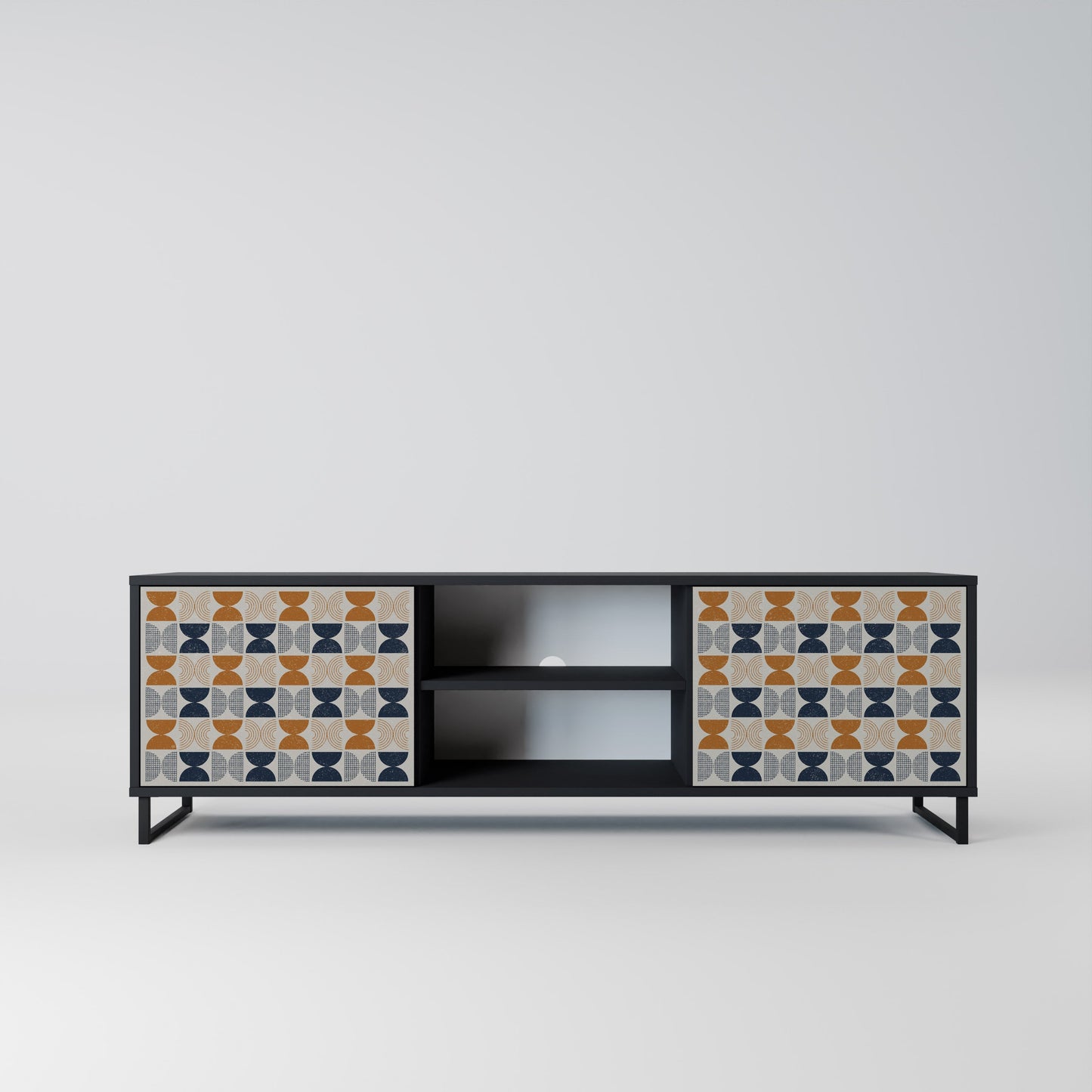 Mobile TV a 2 ante REFLECTION RANGE in finitura nera