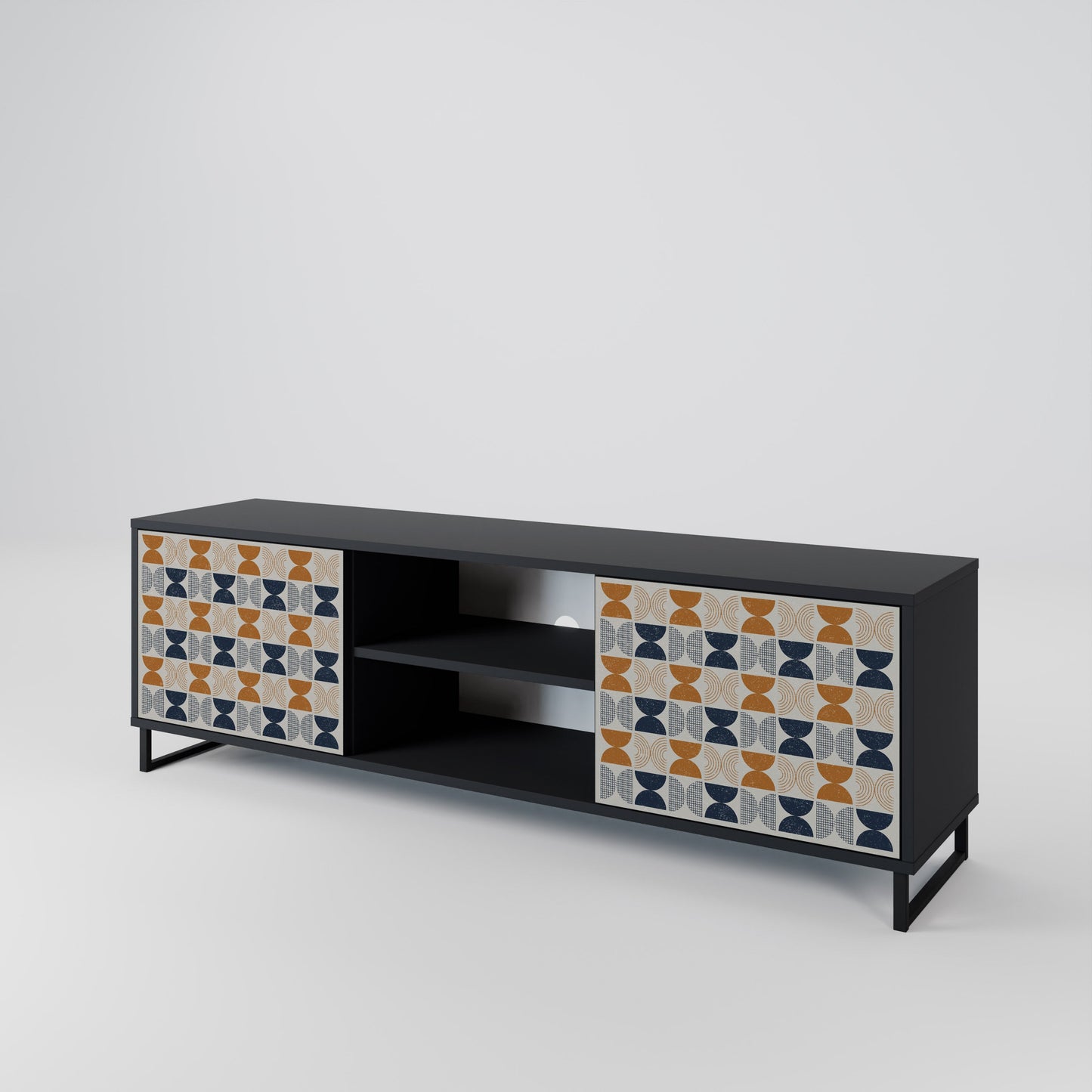 Mobile TV a 2 ante REFLECTION RANGE in finitura nera
