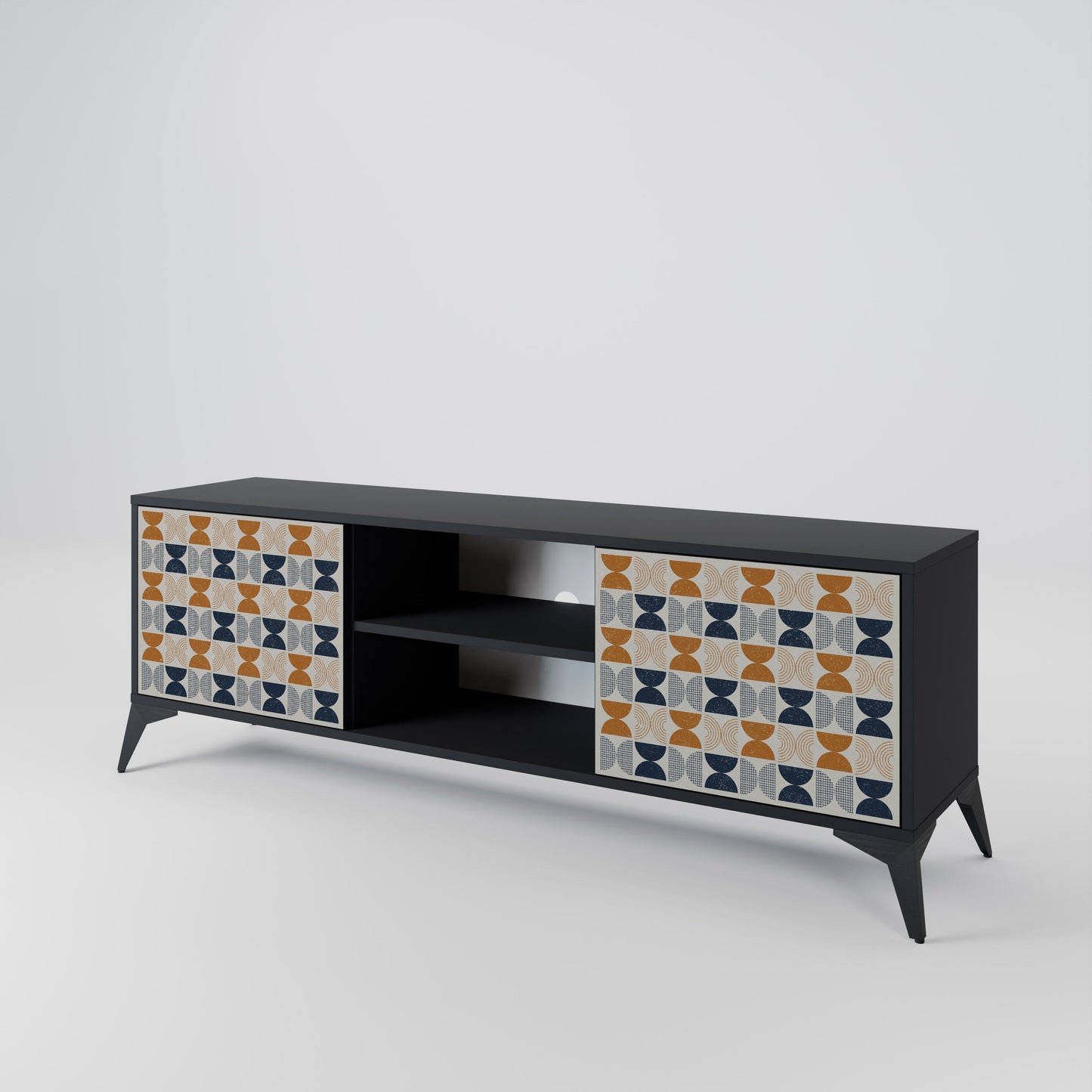 Mobile TV a 2 ante REFLECTION RANGE in finitura nera
