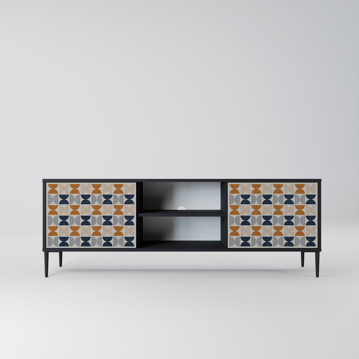 Mobile TV a 2 ante REFLECTION RANGE in finitura nera
