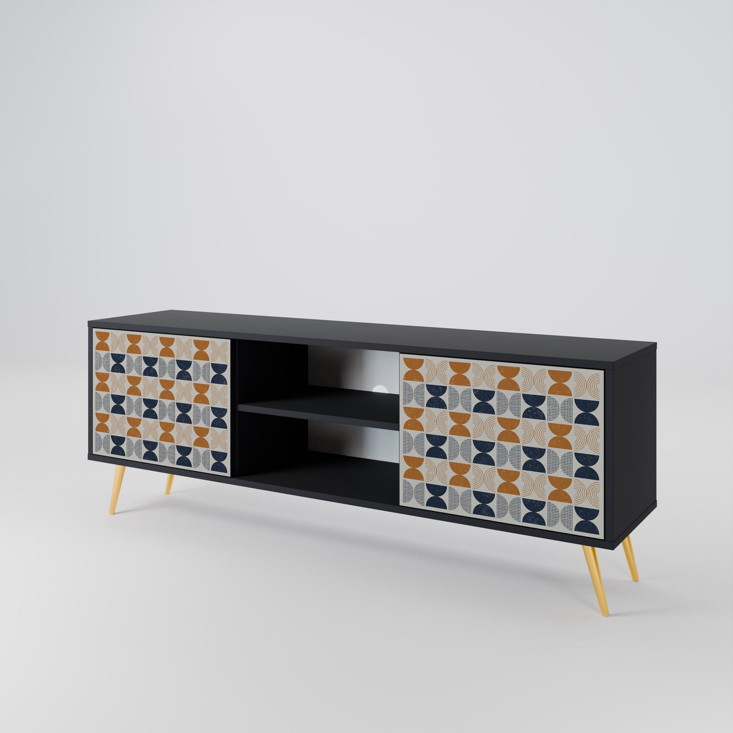 Mobile TV a 2 ante REFLECTION RANGE in finitura nera