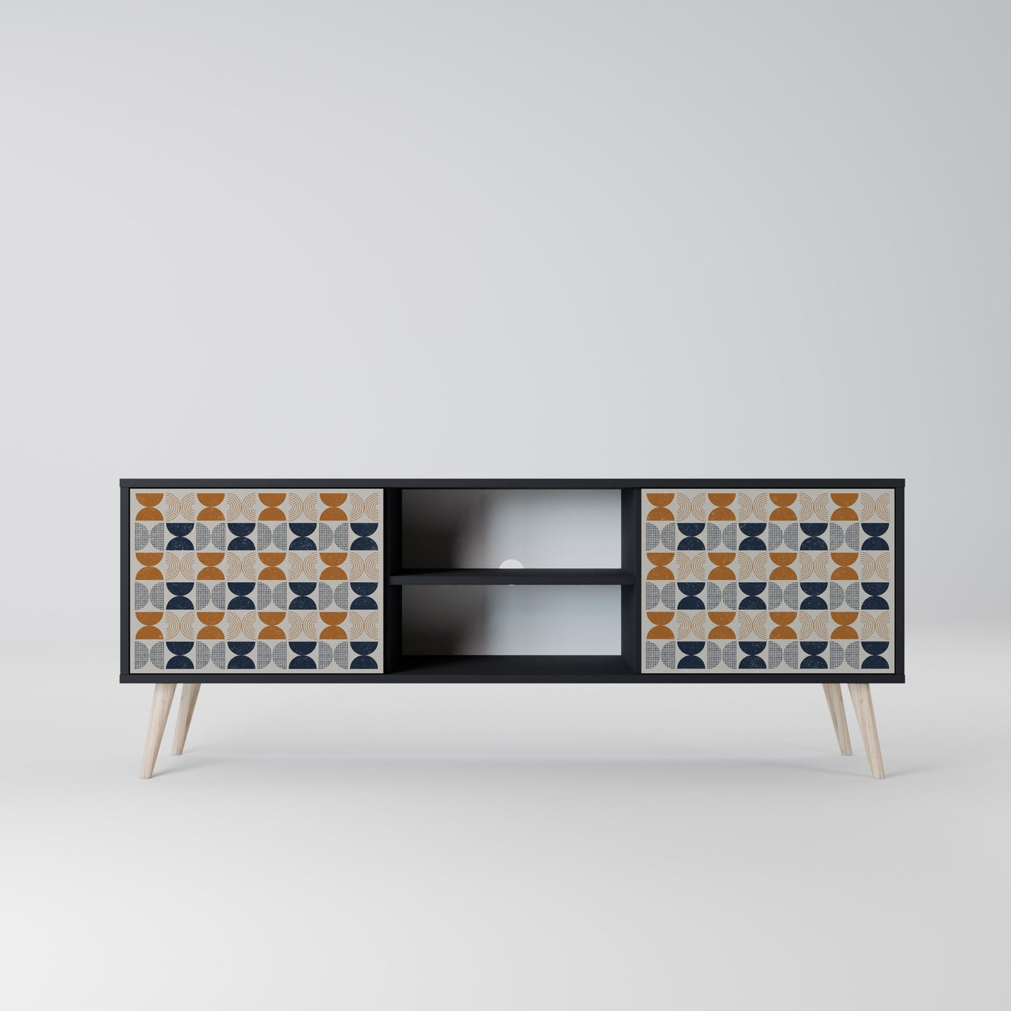 Mobile TV a 2 ante REFLECTION RANGE in finitura nera