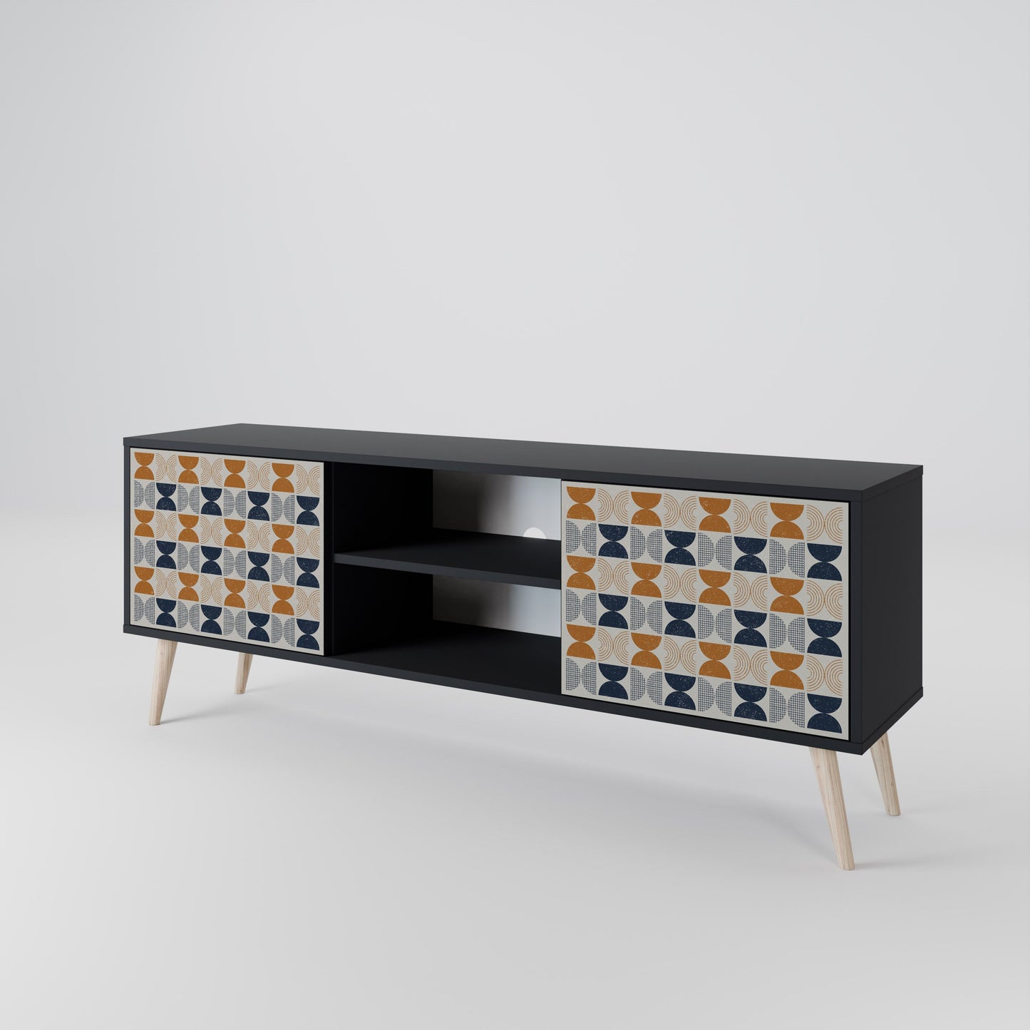 Mobile TV a 2 ante REFLECTION RANGE in finitura nera