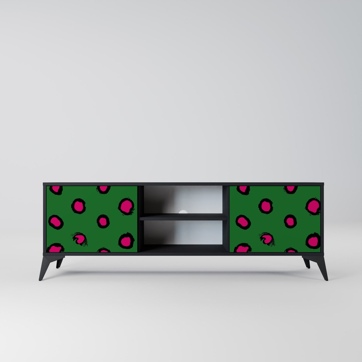 Mobile TV FUNKY SPOTS a 2 ante con finitura nera