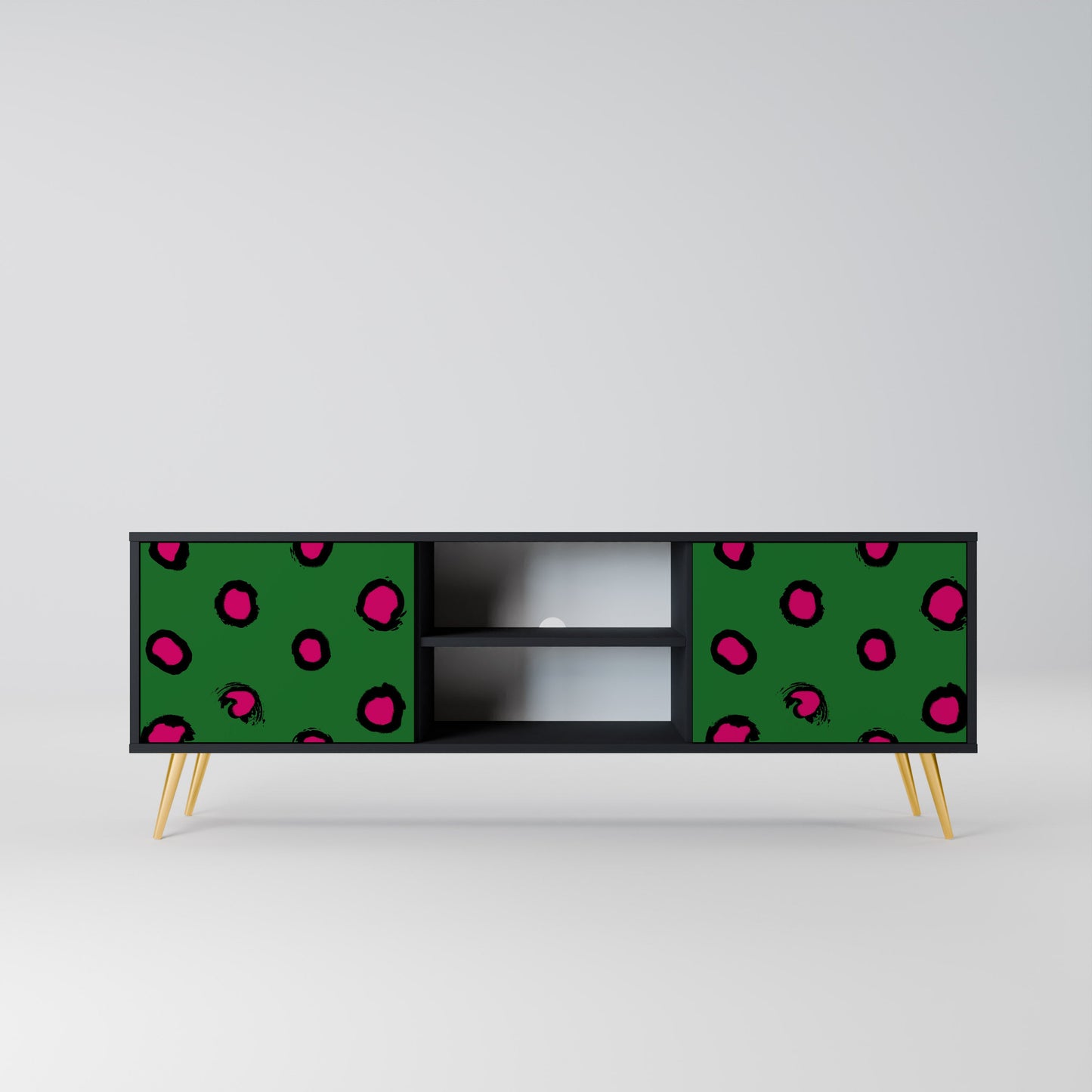 Mobile TV FUNKY SPOTS a 2 ante con finitura nera