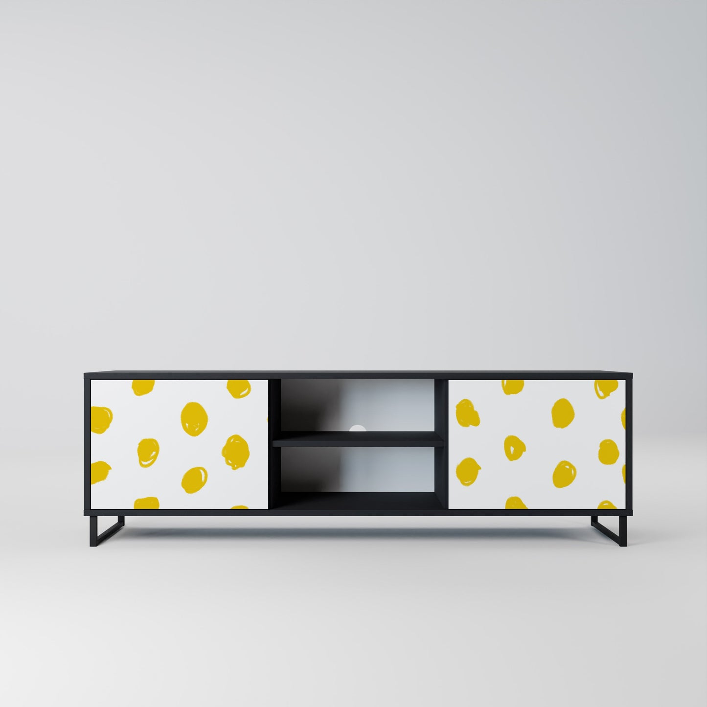 RADIANT REVERIE 2-Door TV Stand in Black Finish