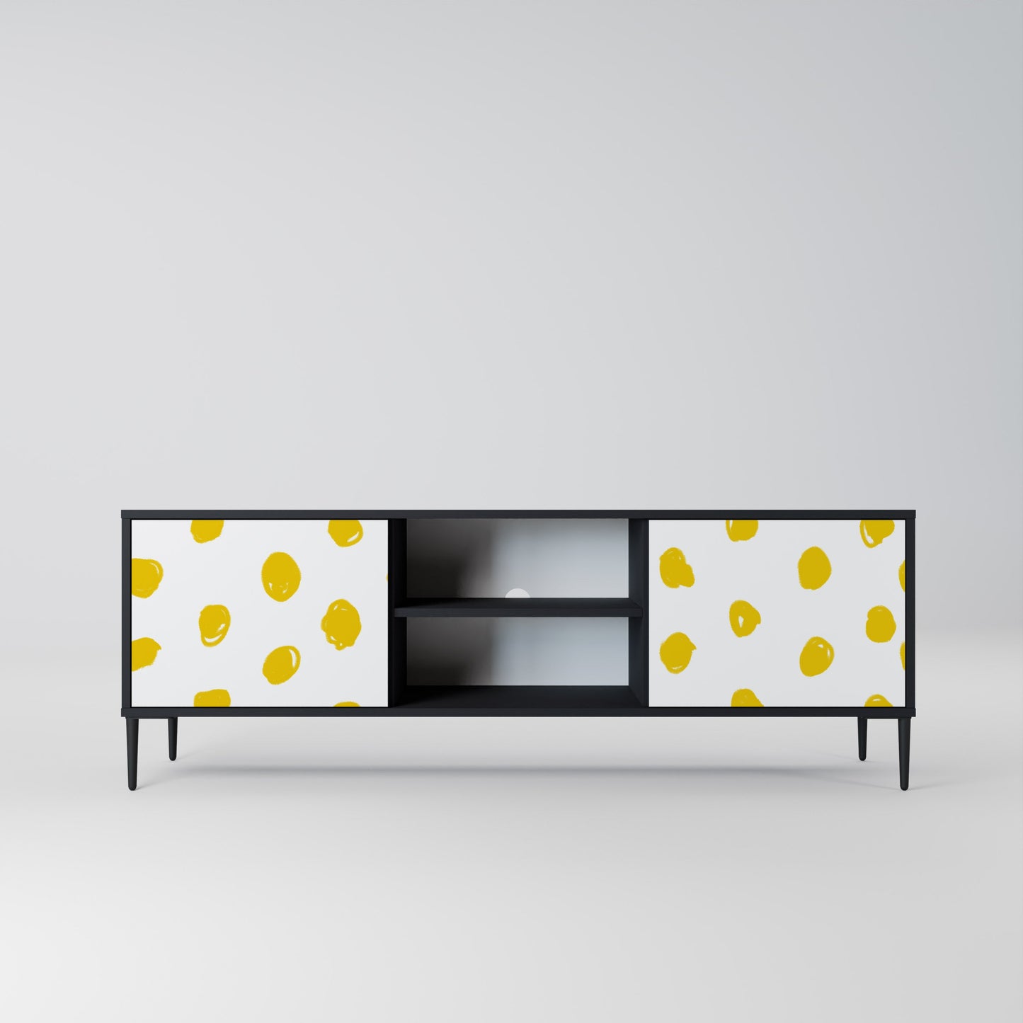 RADIANT REVERIE 2-Door TV Stand in Black Finish