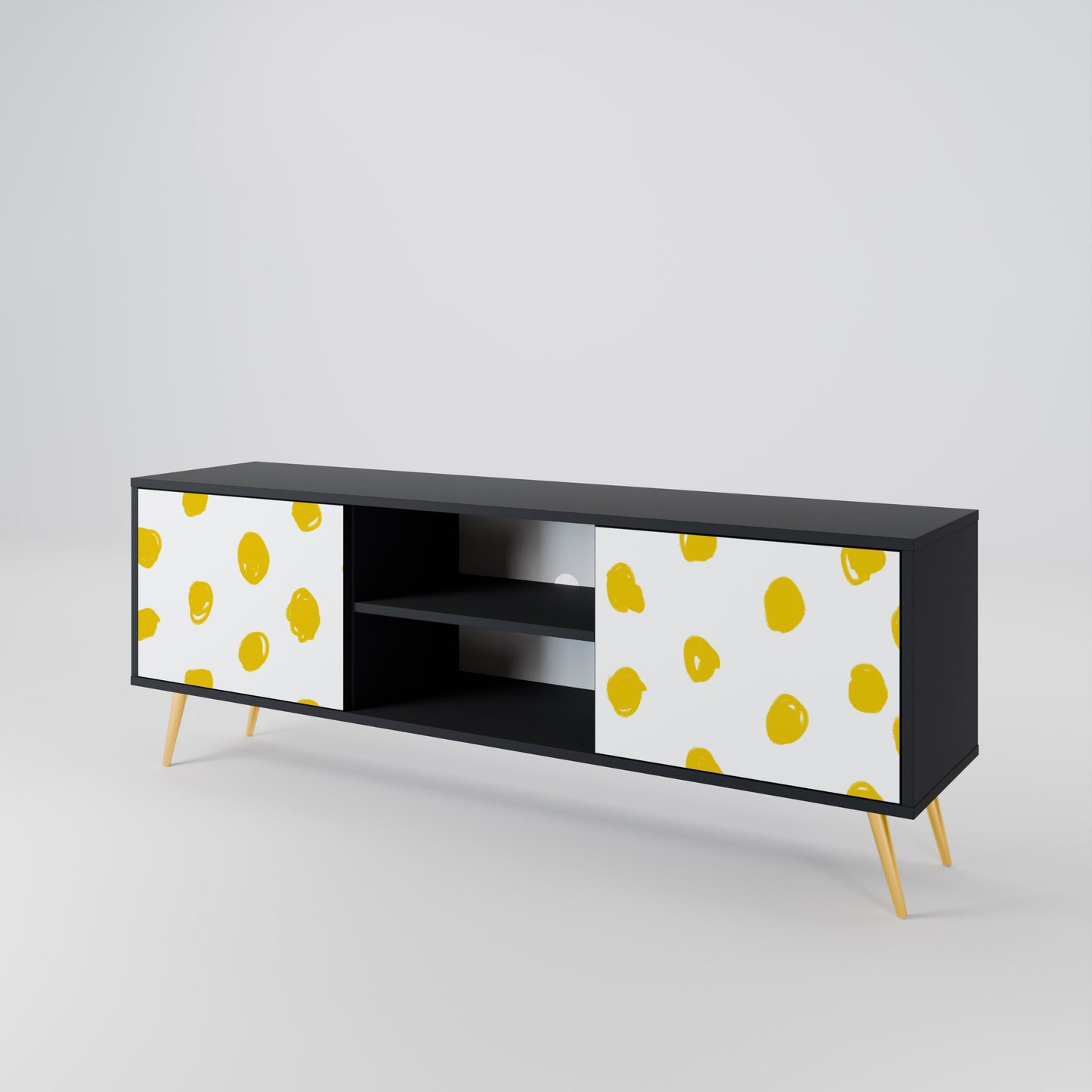 RADIANT REVERIE 2-Door TV Stand in Black Finish
