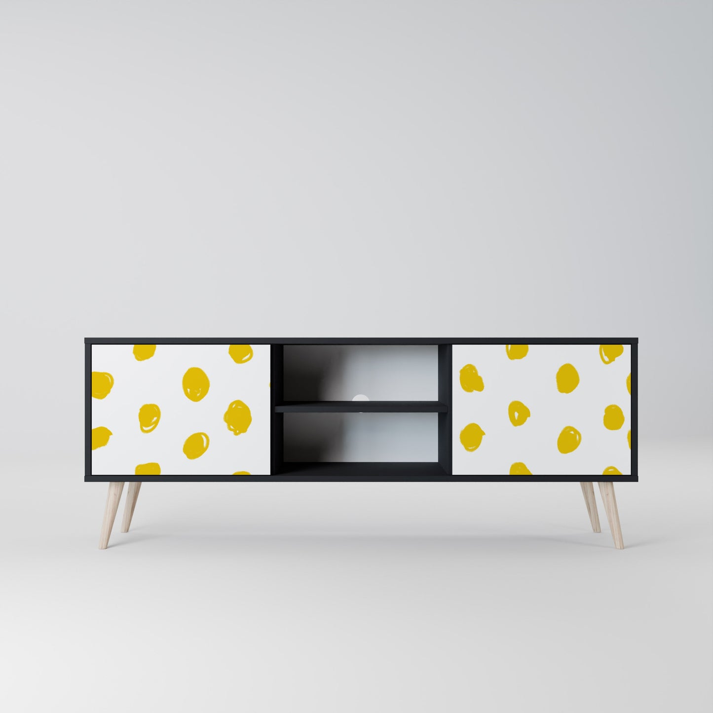 RADIANT REVERIE 2-Door TV Stand in Black Finish