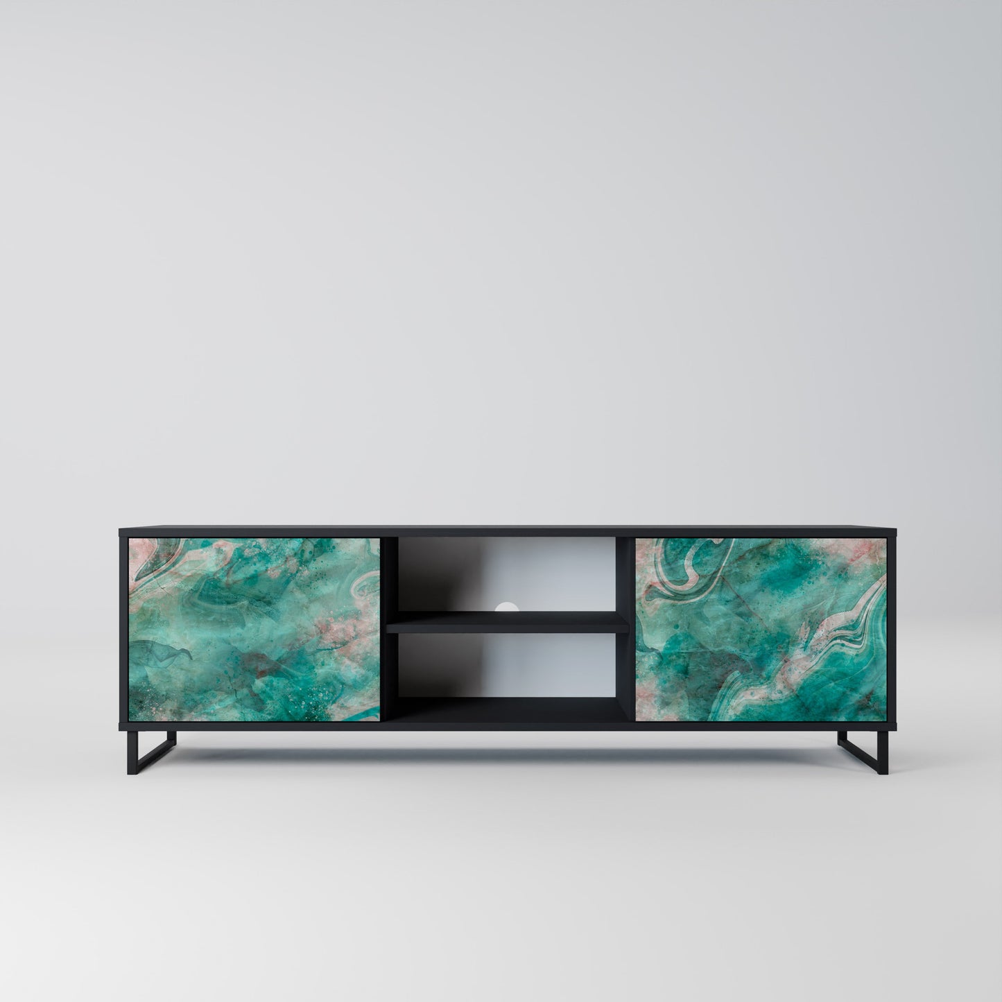 Mobile TV ABSTRACT ALCHEMY a 2 ante con finitura nera