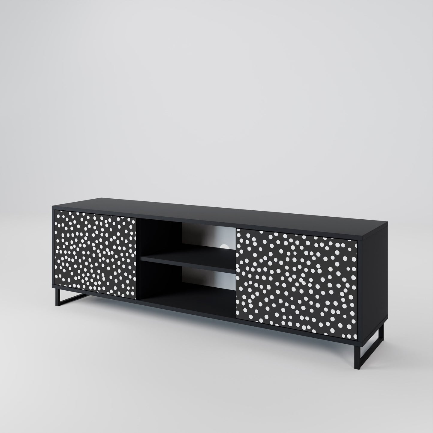 Mobile TV BLINDING LIGHTS a 2 ante con finitura nera