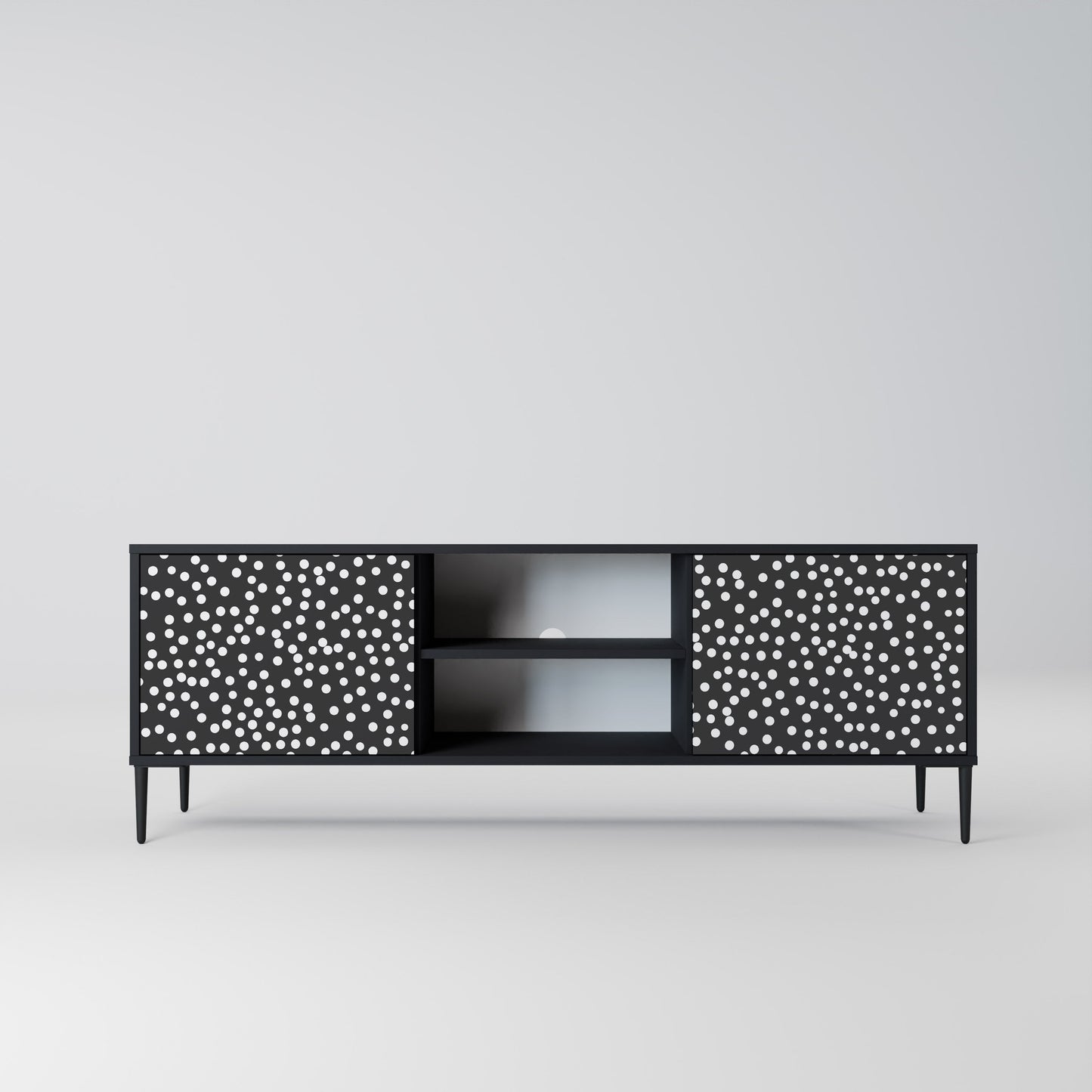 Mobile TV BLINDING LIGHTS a 2 ante con finitura nera