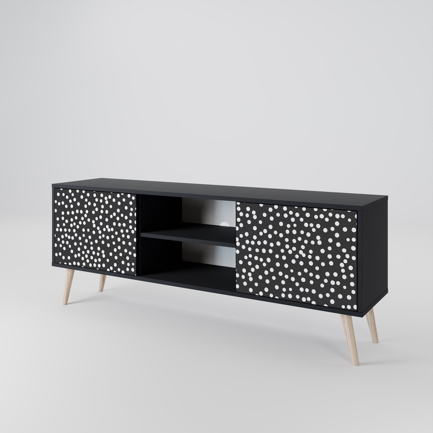Mobile TV BLINDING LIGHTS a 2 ante con finitura nera