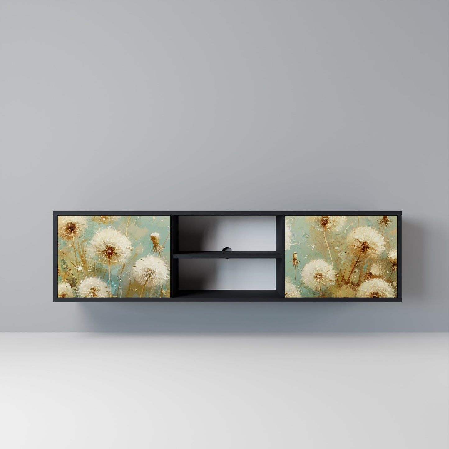 DREAMY MEADOW Mobile TV a 2 Ante in Finitura Nera