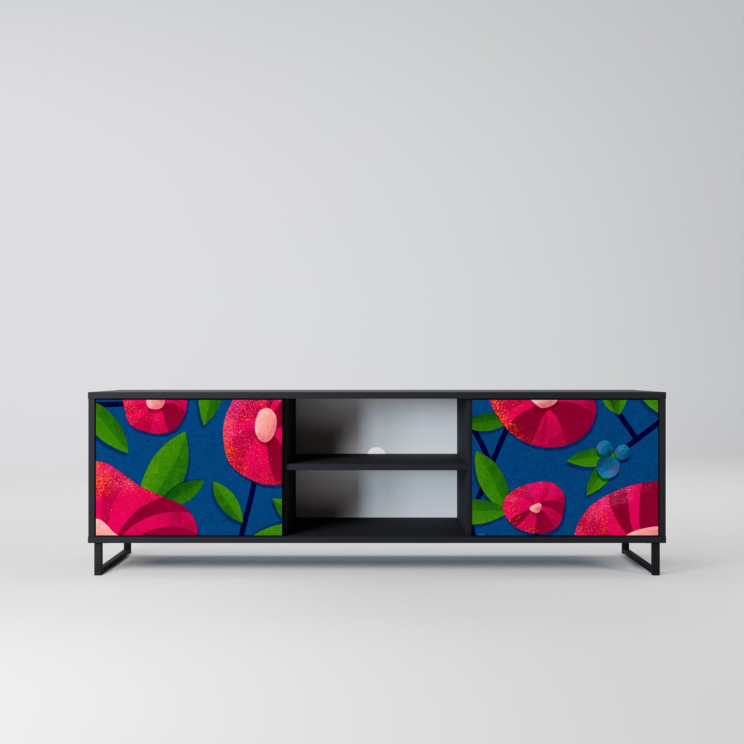 SPRING THOUGHTS Mobile TV a 2 ante con finitura nera