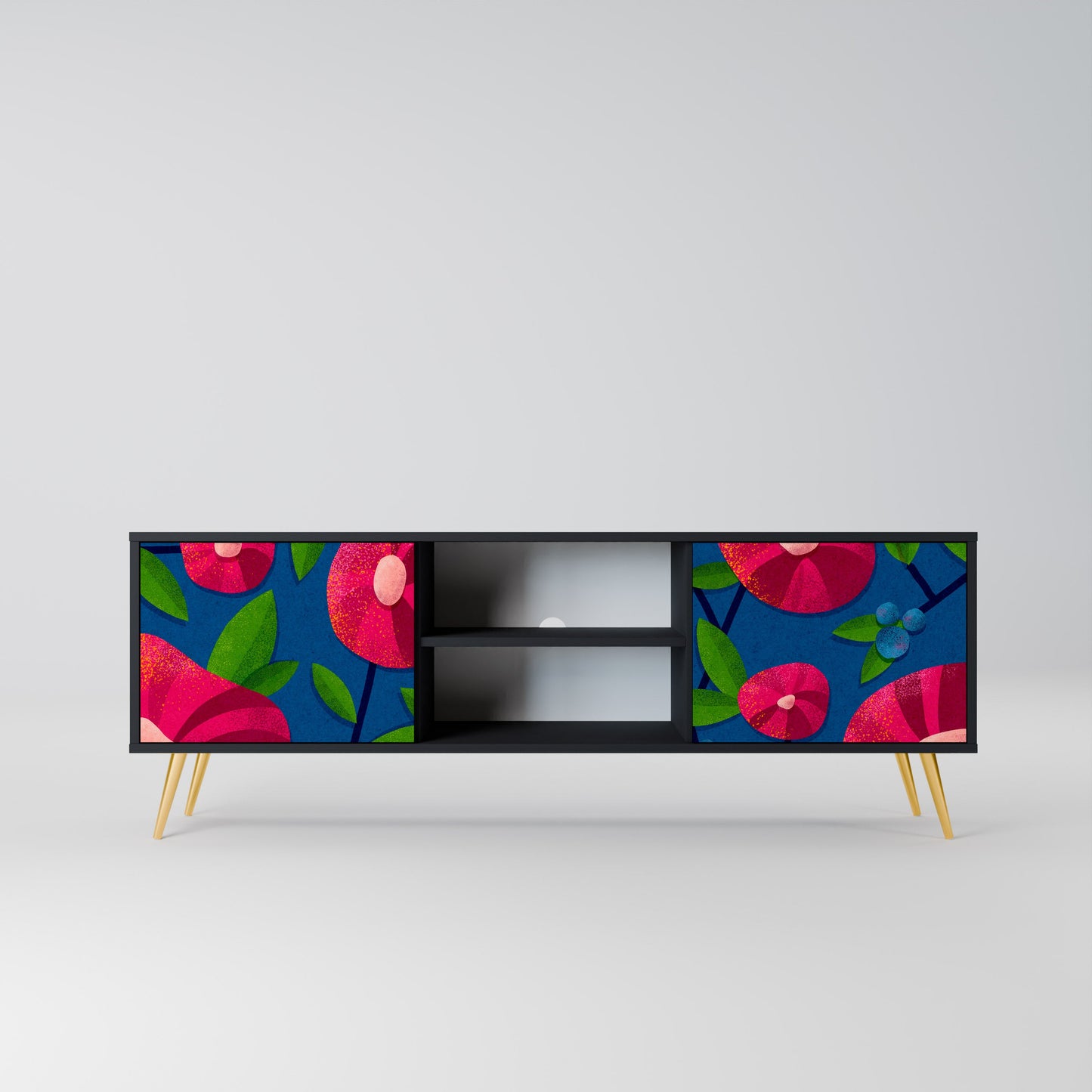 SPRING THOUGHTS Mobile TV a 2 ante con finitura nera