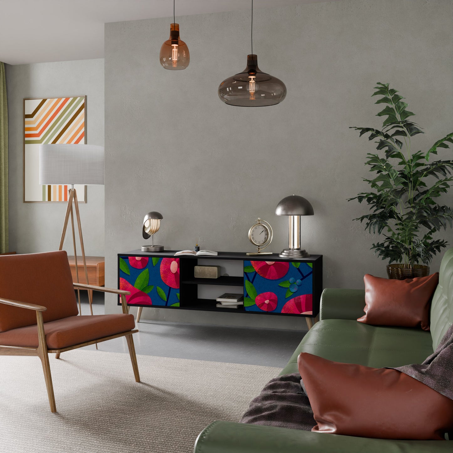 SPRING THOUGHTS Mobile TV a 2 ante con finitura nera