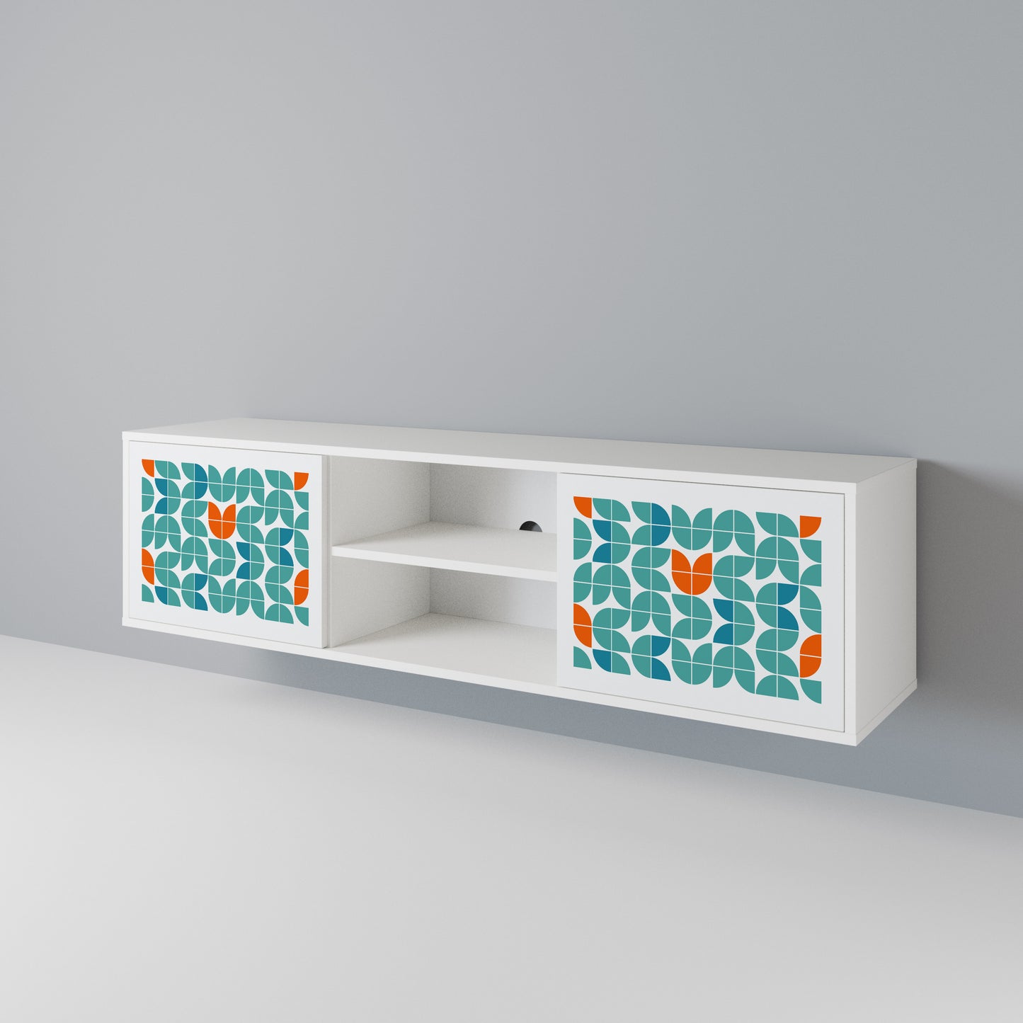 BE THE CHANGE Mobile TV a 2 Ante in Finitura Bianca