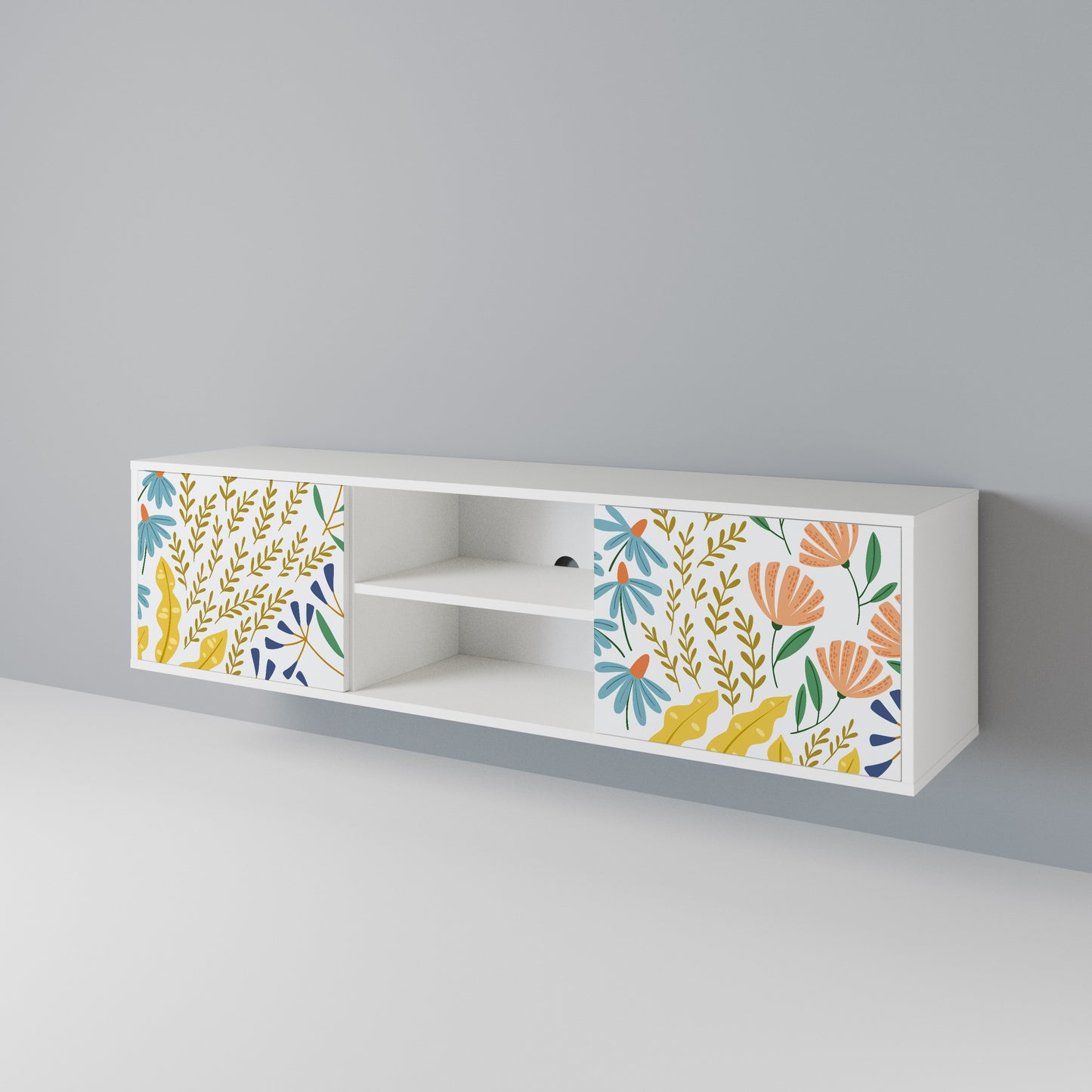 HELLO SPRING Mobile TV a 2 Ante in Finitura Bianca