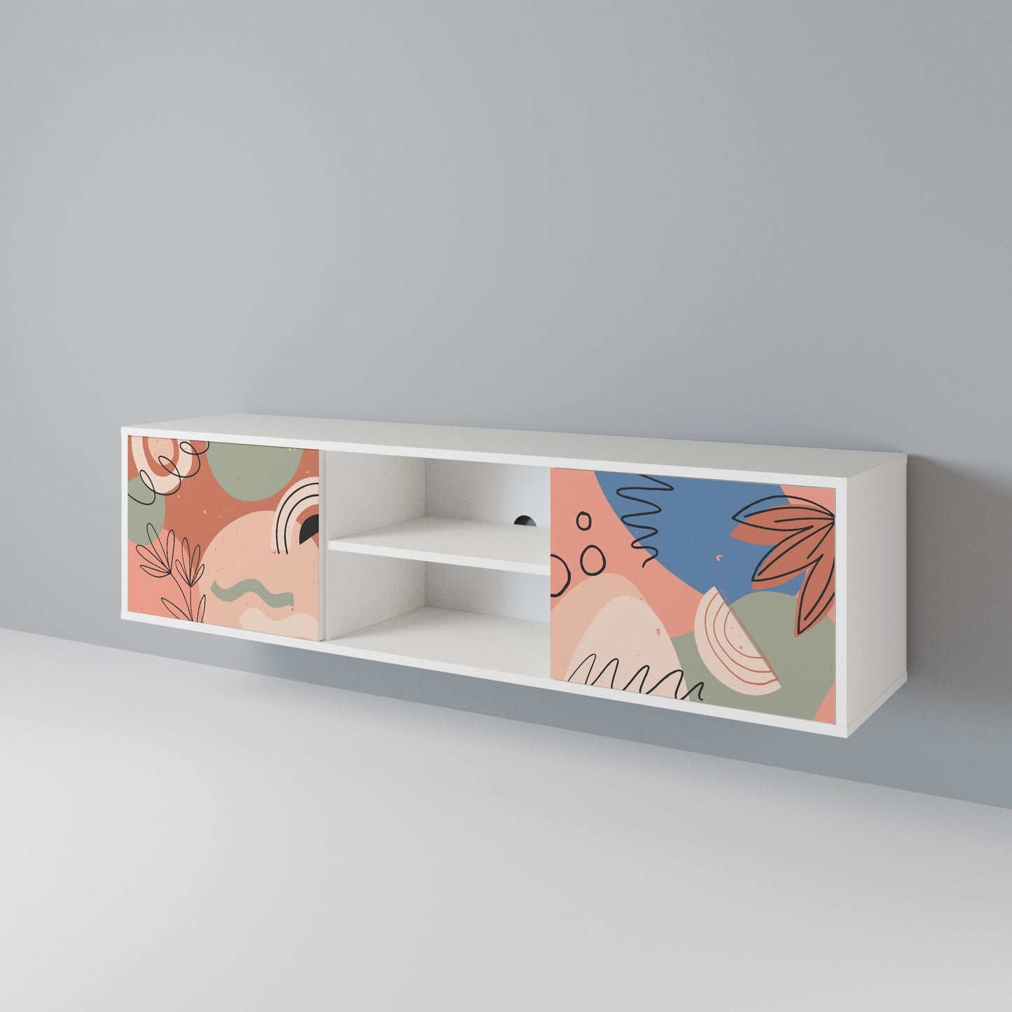 PASTEL DESTINY Mobile TV a 2 Ante in Finitura Bianca