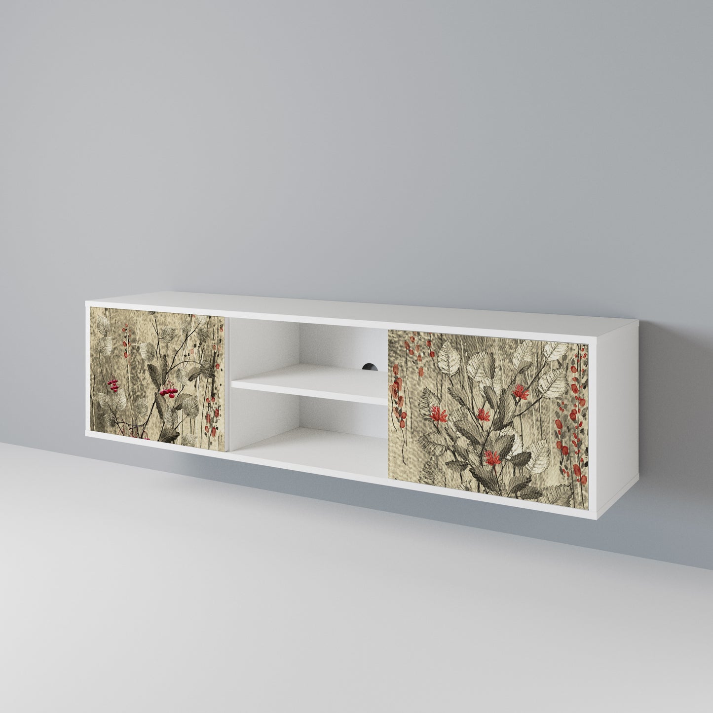 HERBAL GRACE Mobile TV a 2 Ante in Finitura Bianca