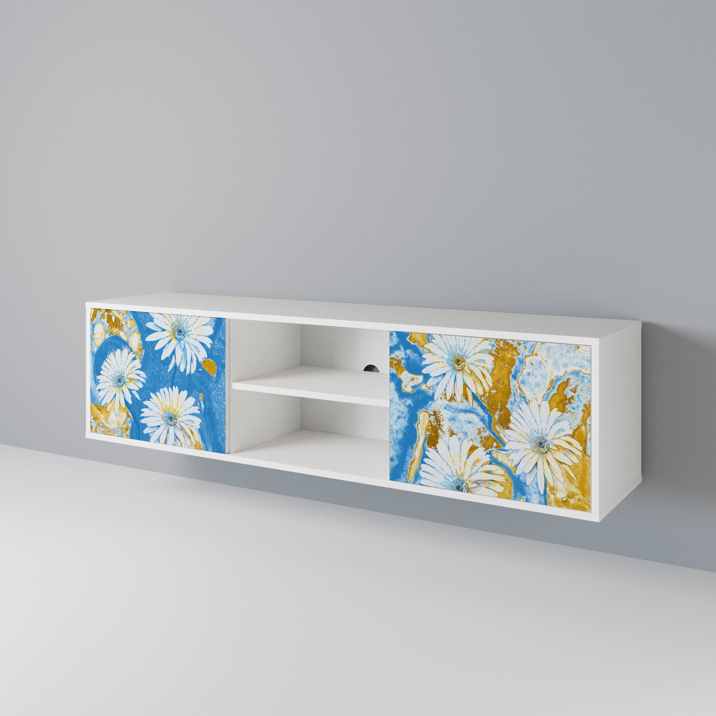 DAISY LUXE Mobile TV a 2 Ante in Finitura Bianca