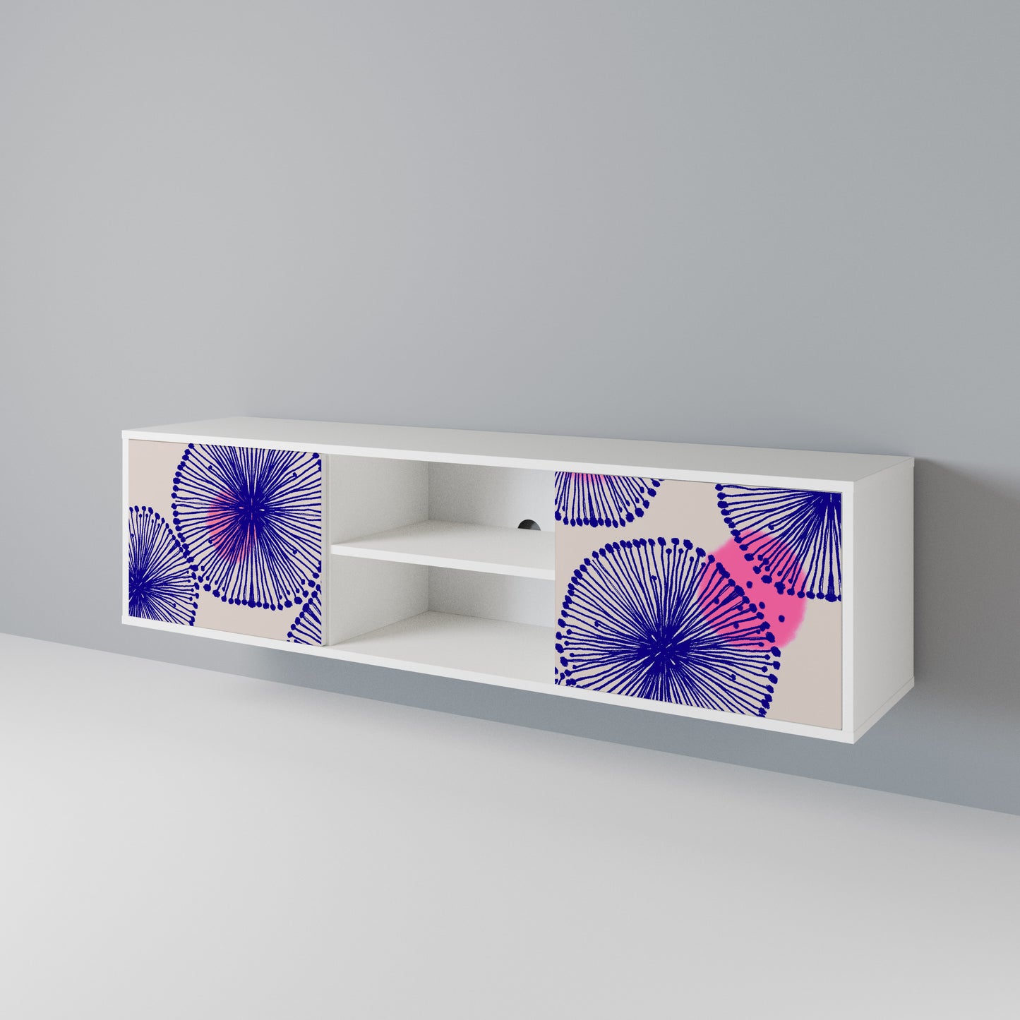 MAGIC NATURE Mobile TV a 2 Ante in Finitura Bianca