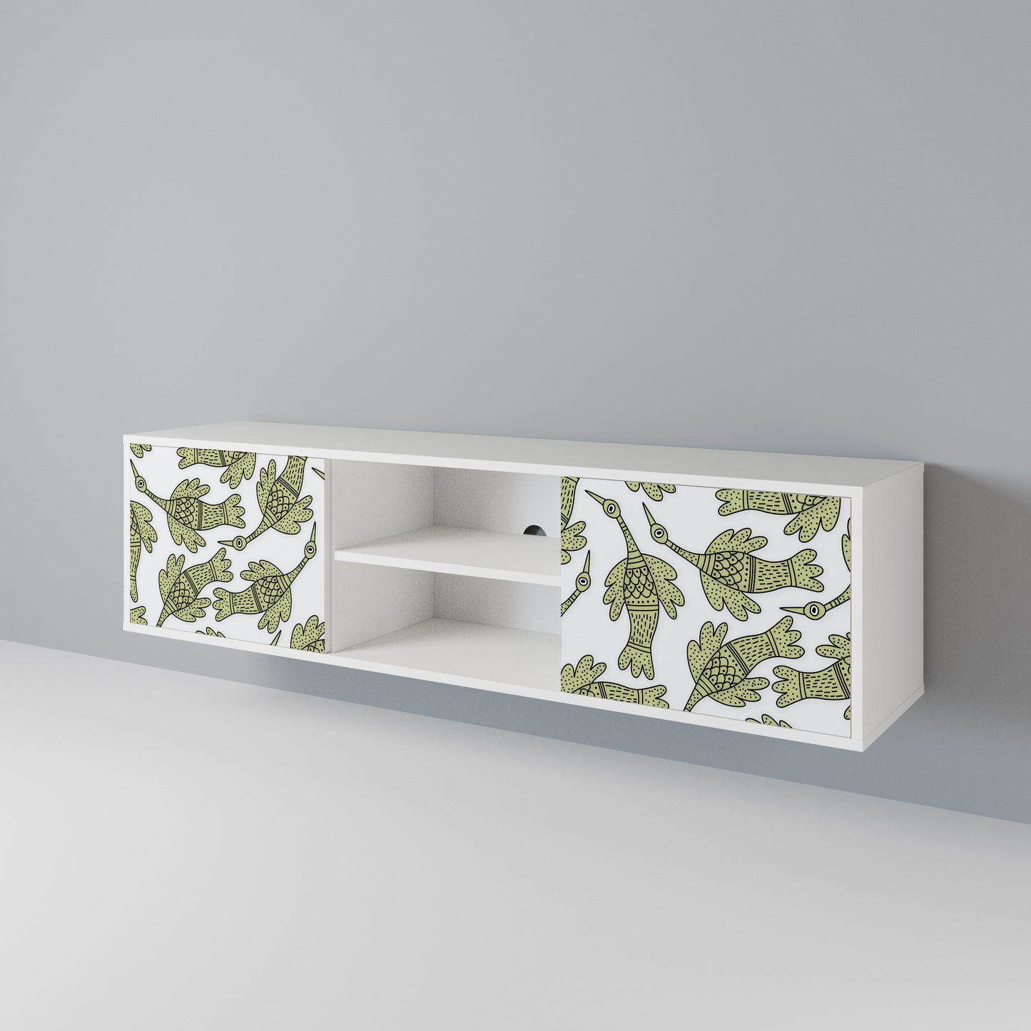 SEEDLING SONGBIRD Mobile TV a 2 Ante in Finitura Bianca