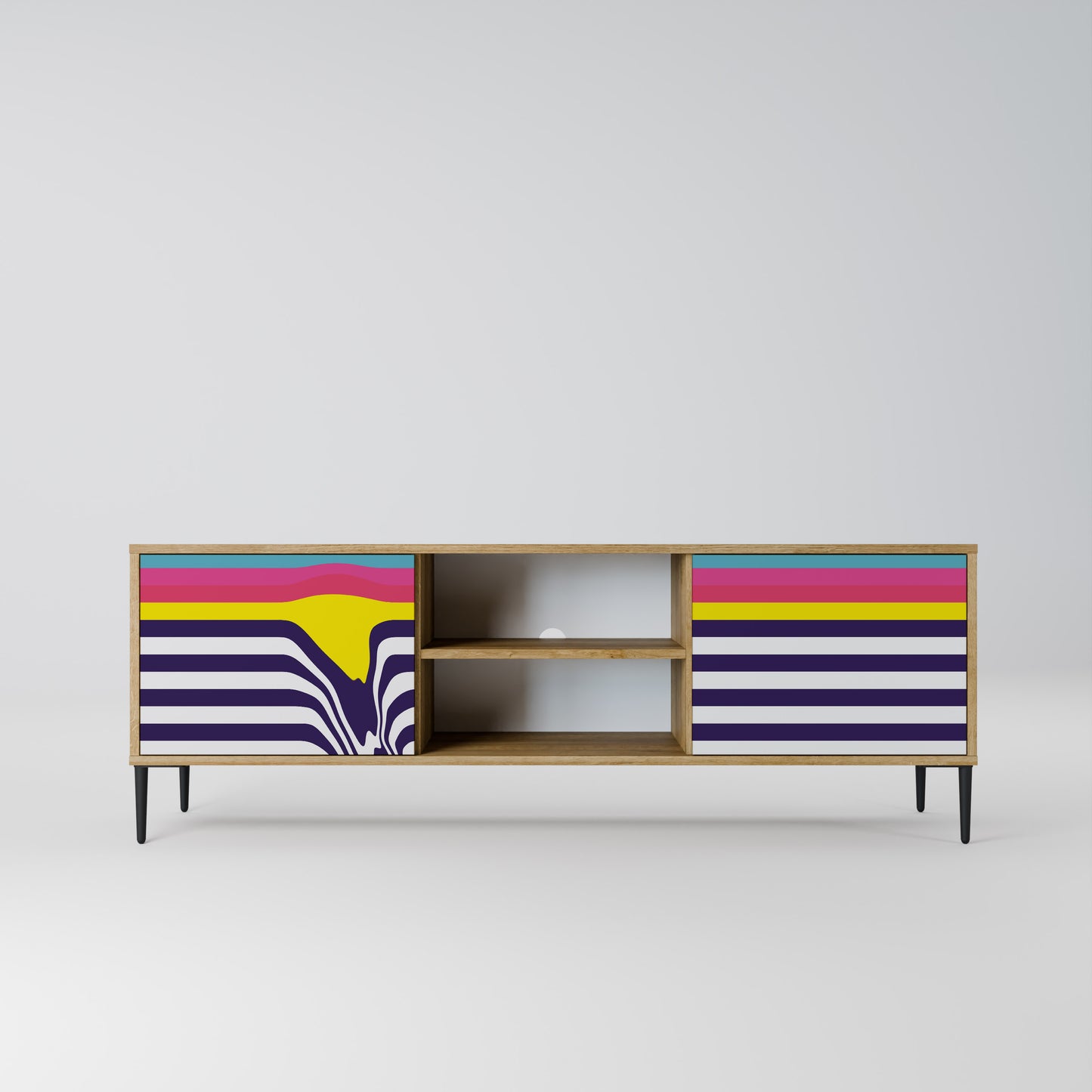 Mobile TV a 2 ante COLORFUL DIVERSION in effetto rovere