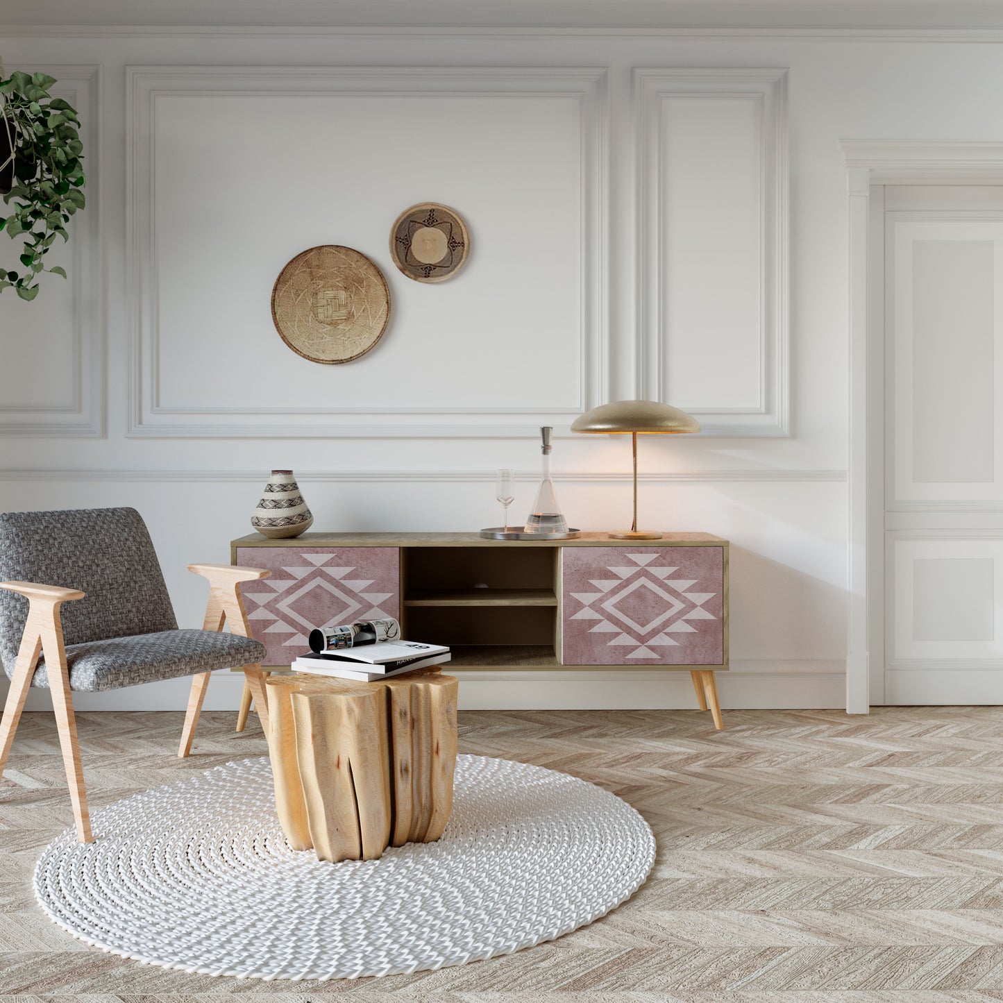 Mobile TV MARVEL MOSAIC a 2 ante in effetto rovere