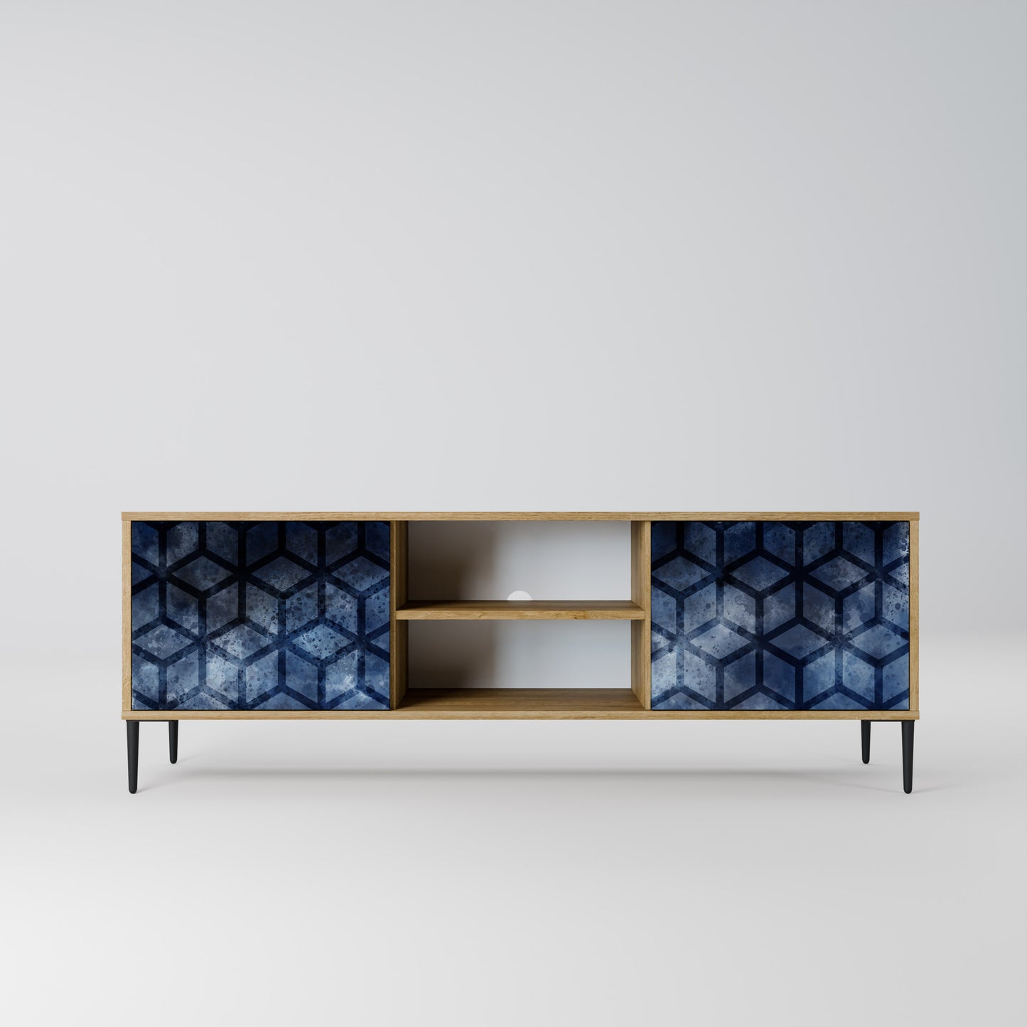 Mobile TV CUBIC MIST a 2 ante in effetto rovere