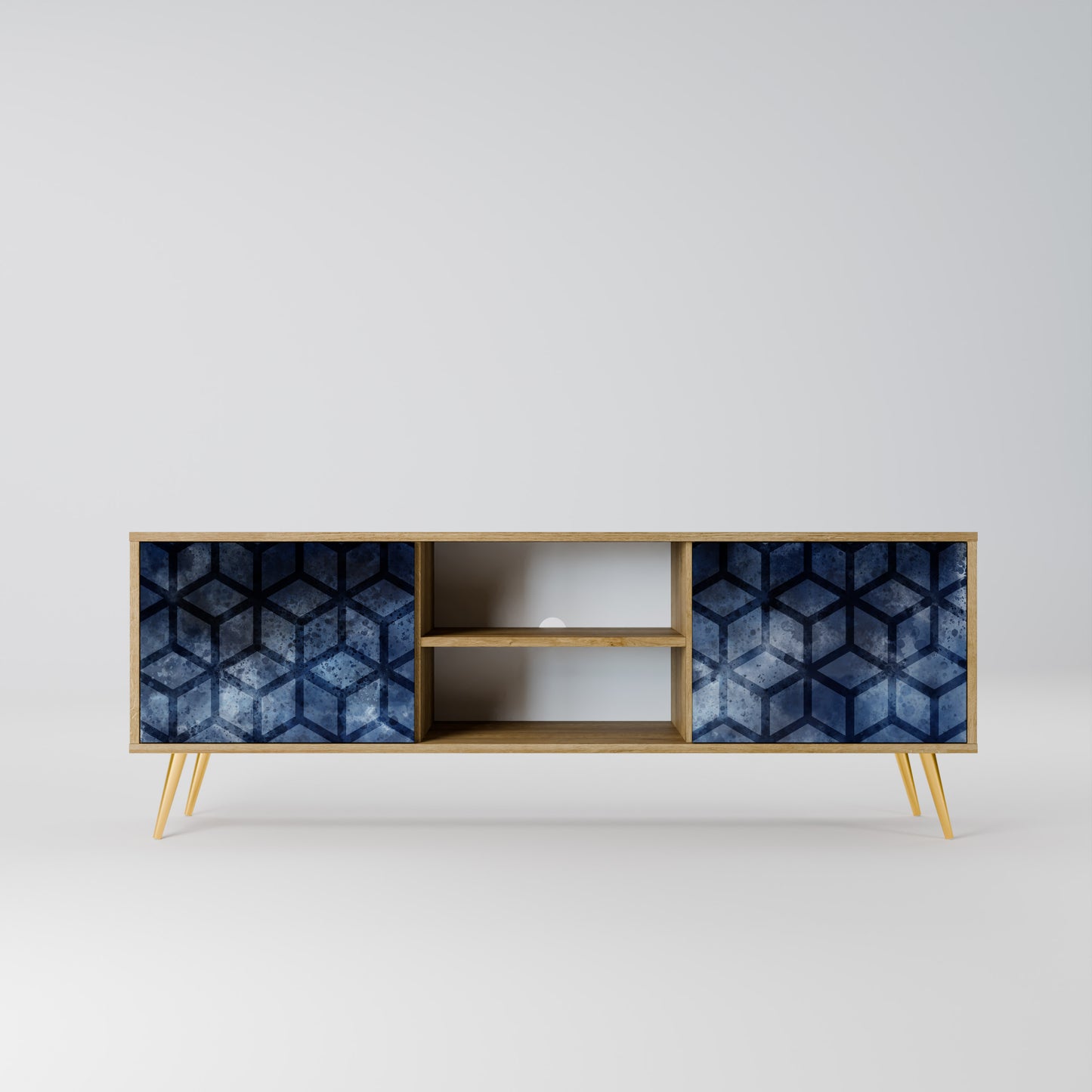 Mobile TV CUBIC MIST a 2 ante in effetto rovere