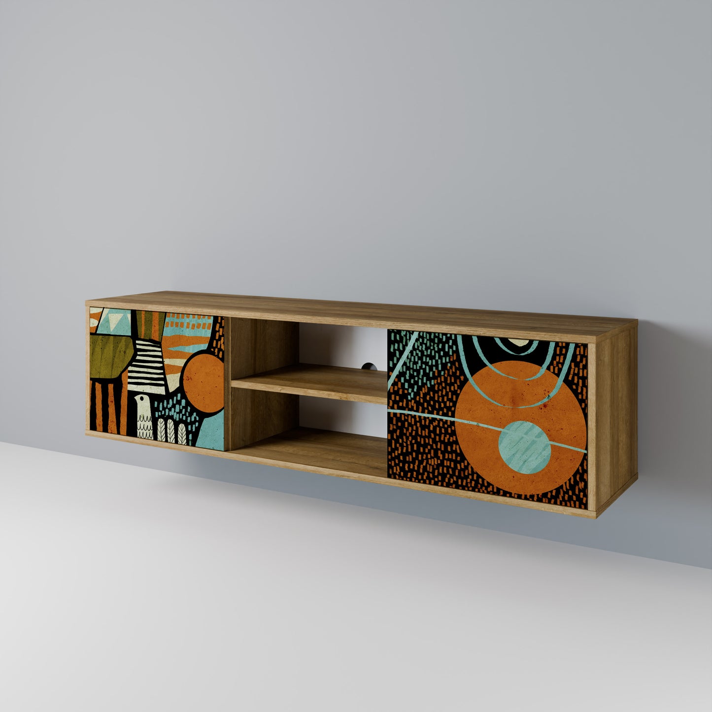 Mobile TV GEODE GLIMMER a 2 ante in effetto rovere