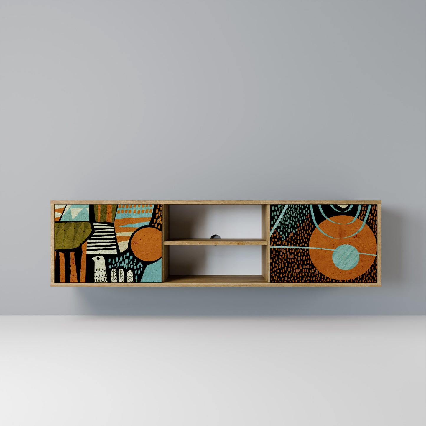 Mobile TV GEODE GLIMMER a 2 ante in effetto rovere