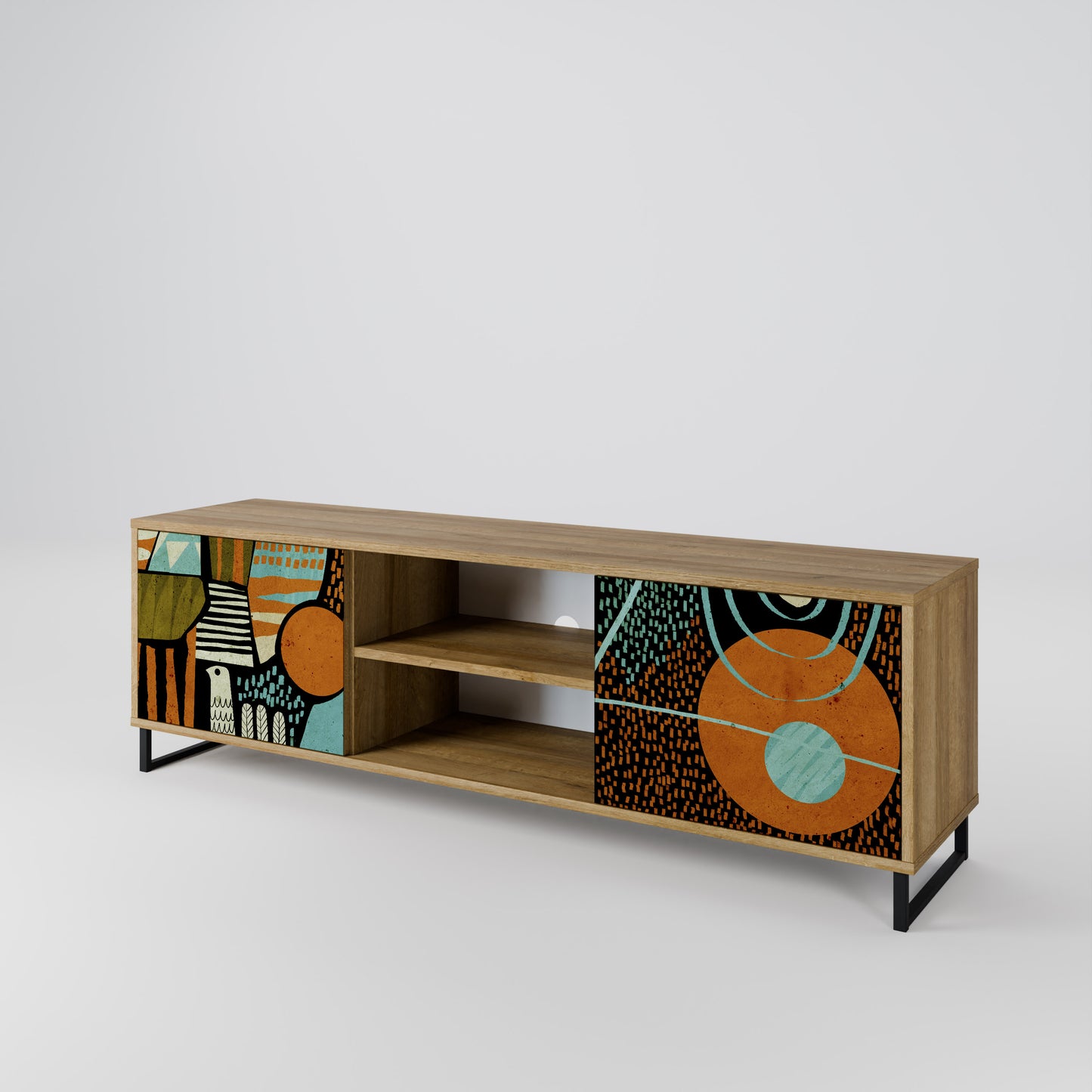 Mobile TV GEODE GLIMMER a 2 ante in effetto rovere