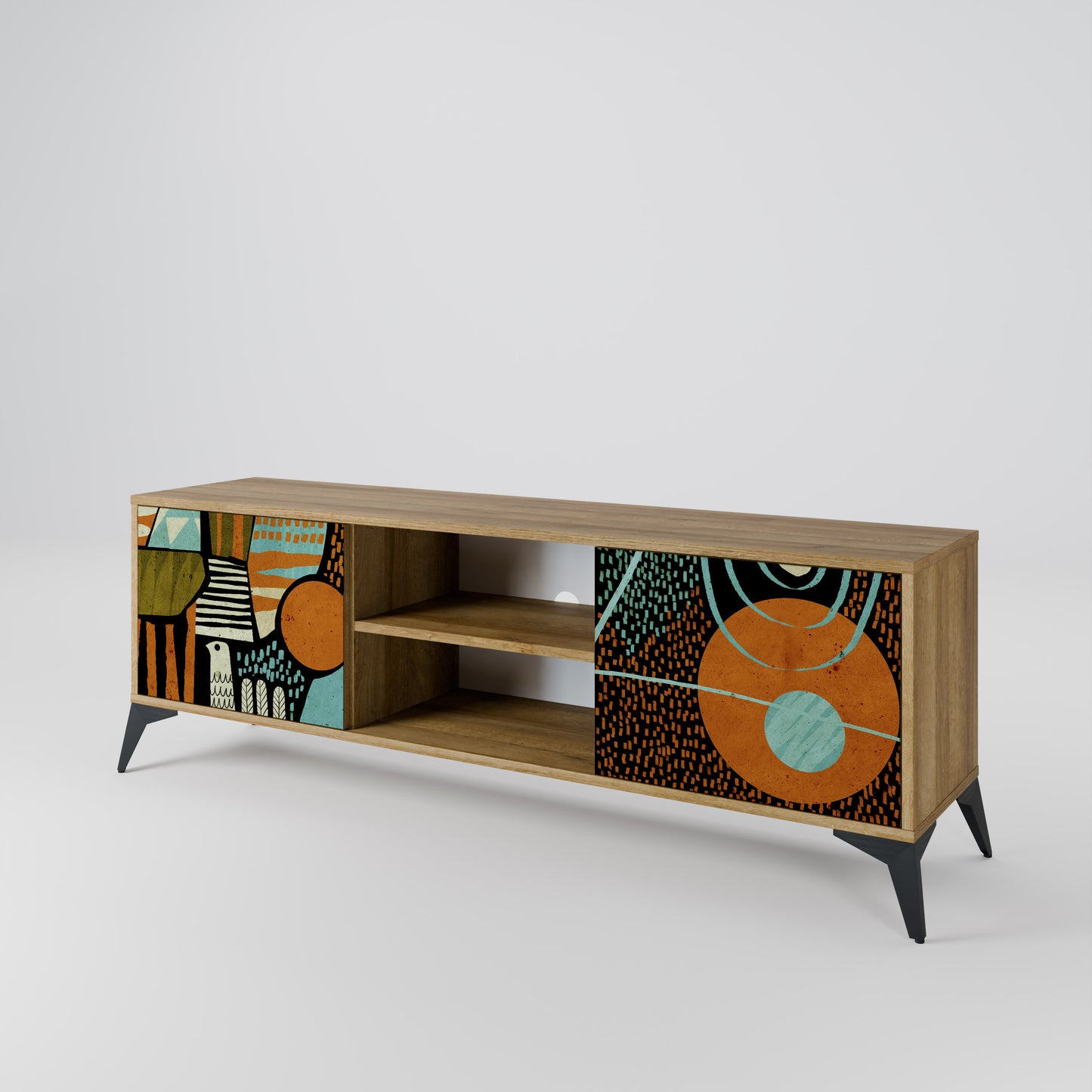 Mobile TV GEODE GLIMMER a 2 ante in effetto rovere