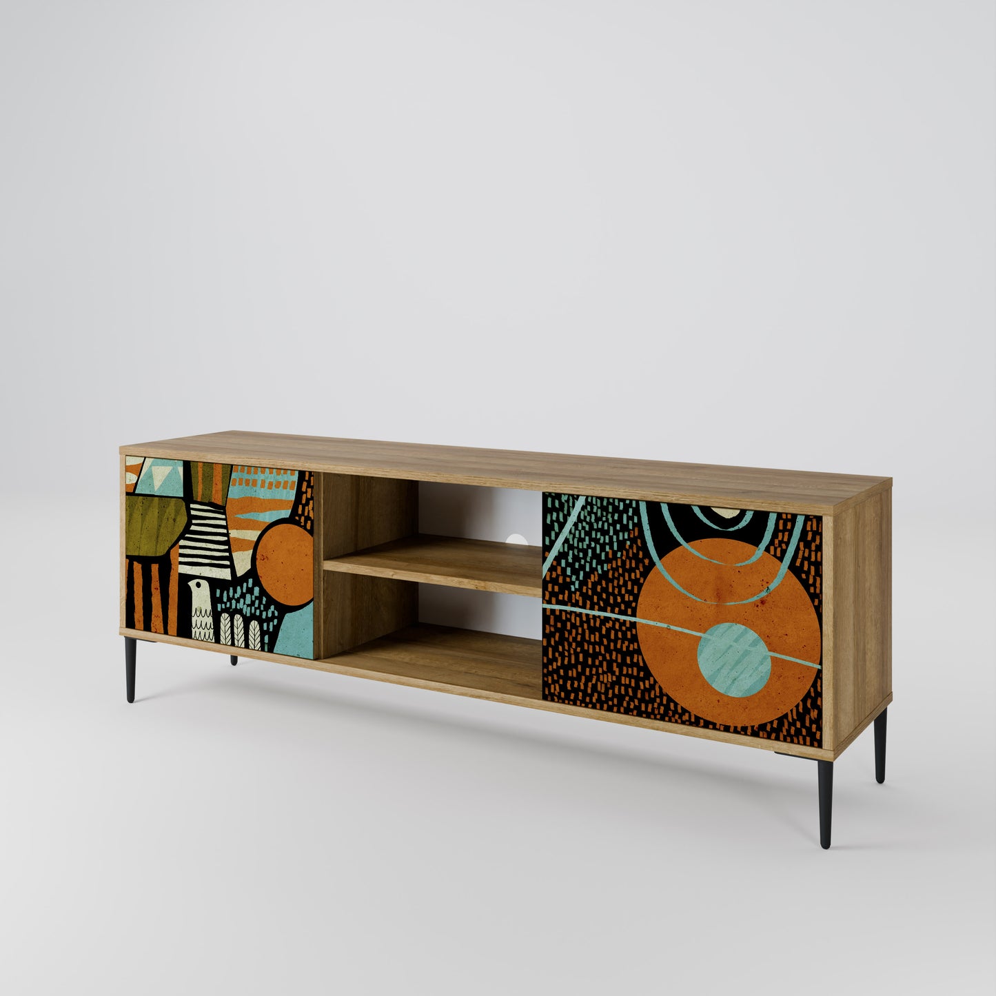 Mobile TV GEODE GLIMMER a 2 ante in effetto rovere