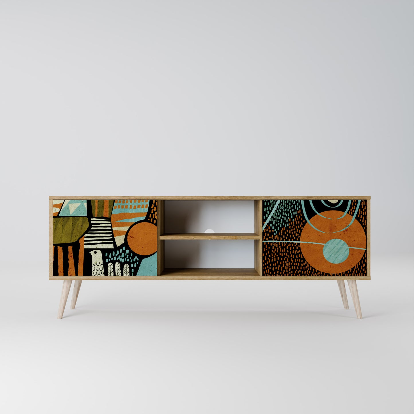 Mobile TV GEODE GLIMMER a 2 ante in effetto rovere