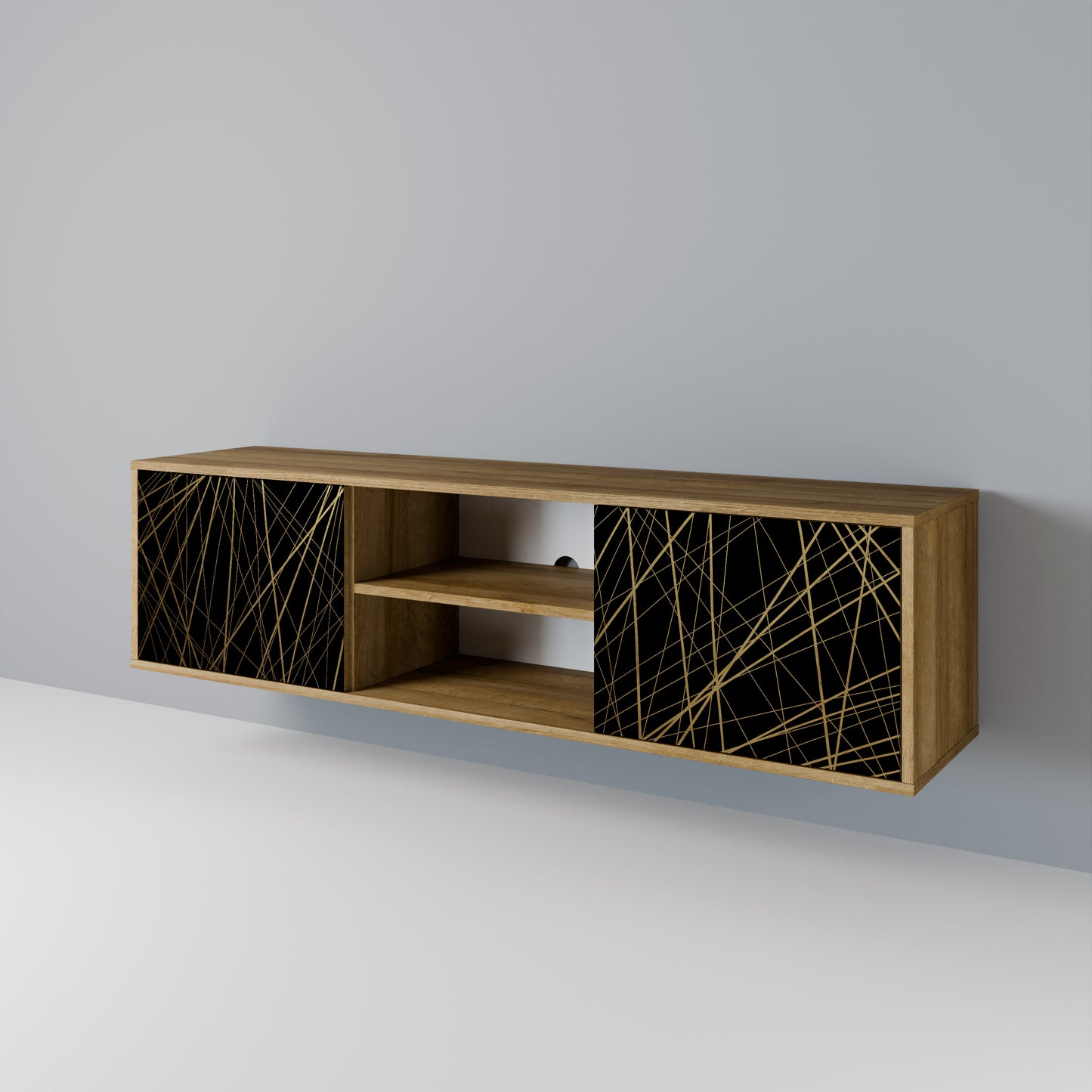 BRIGHT MESH Mobile TV a 2 ante effetto rovere