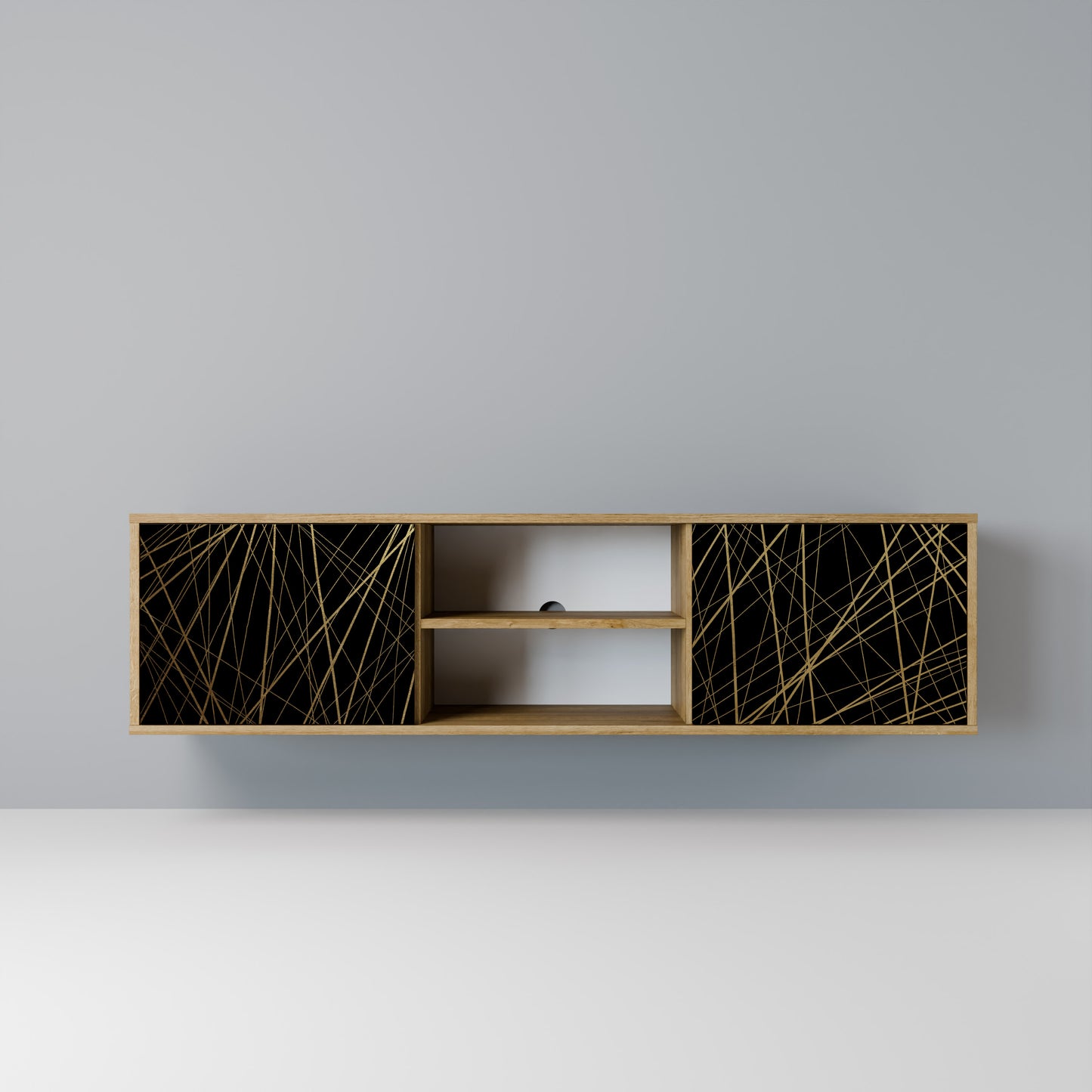 BRIGHT MESH Mobile TV a 2 ante effetto rovere