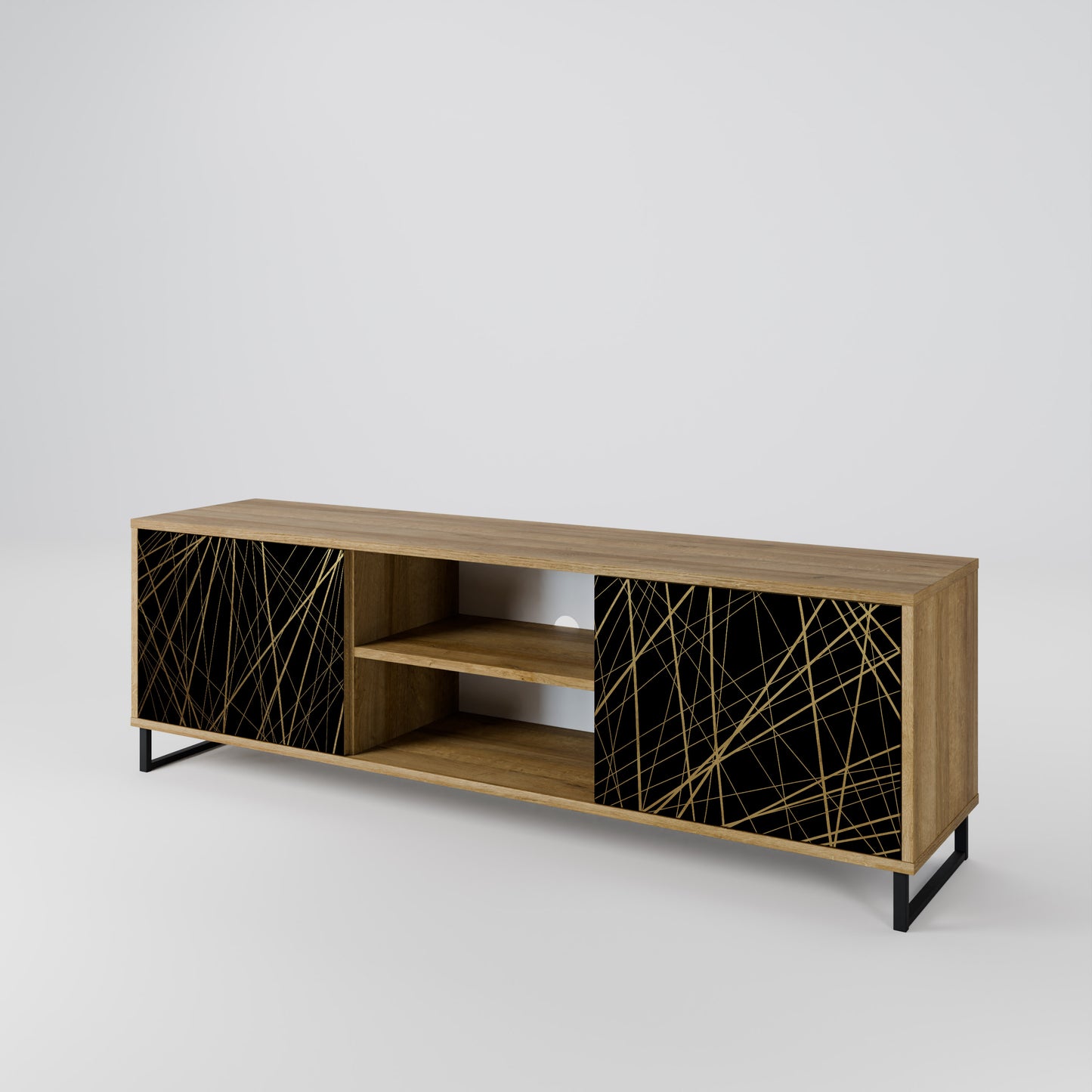 BRIGHT MESH Mobile TV a 2 ante effetto rovere
