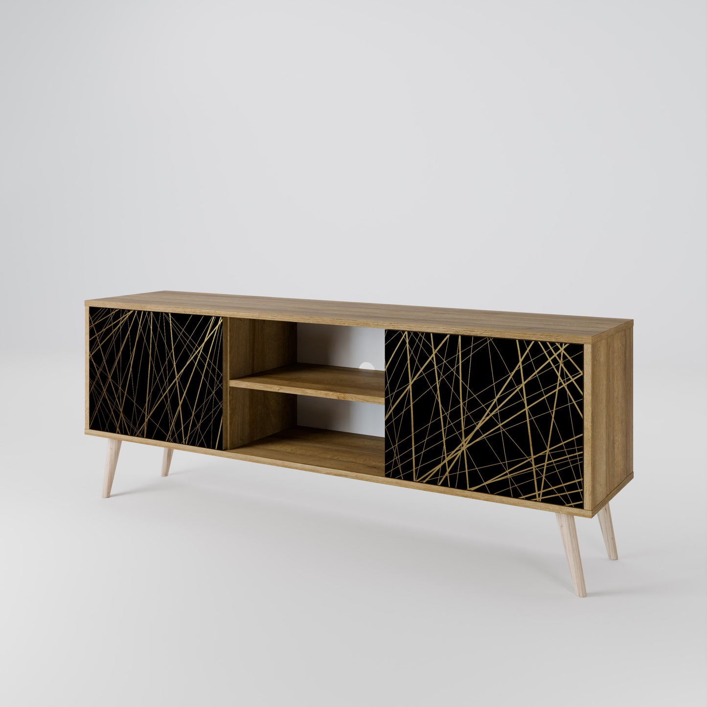 BRIGHT MESH Mobile TV a 2 ante effetto rovere