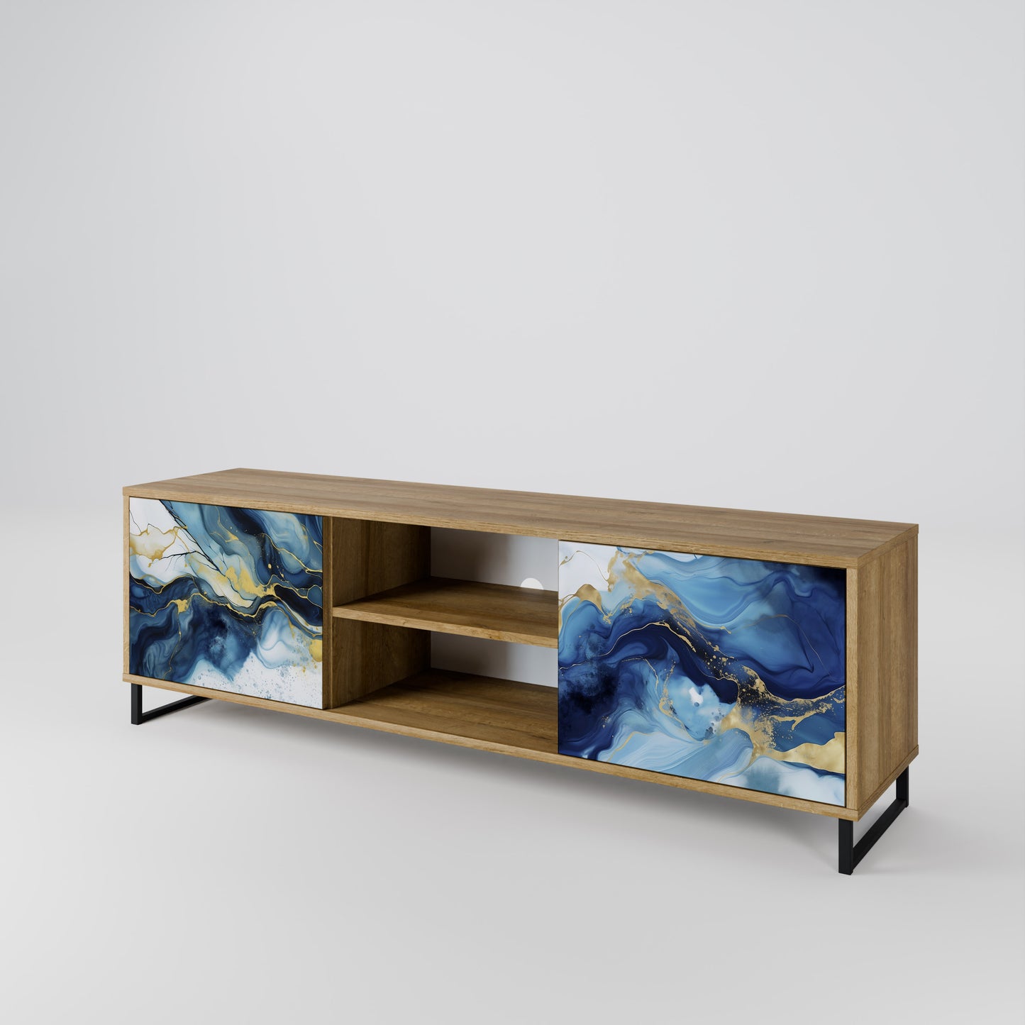 Mobile TV INKY MARBLE a 2 ante in effetto rovere
