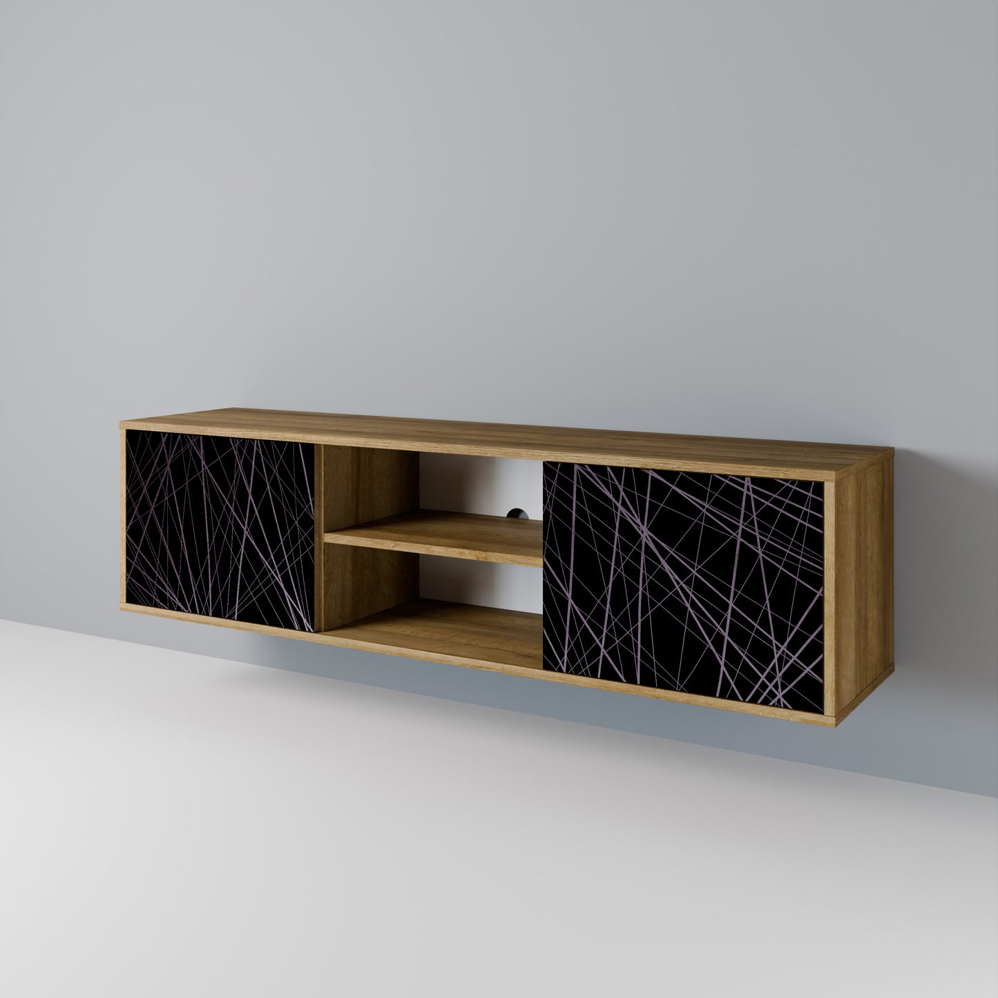 Mobile TV SHIMMER SPIDERGRAM a 2 ante in effetto rovere