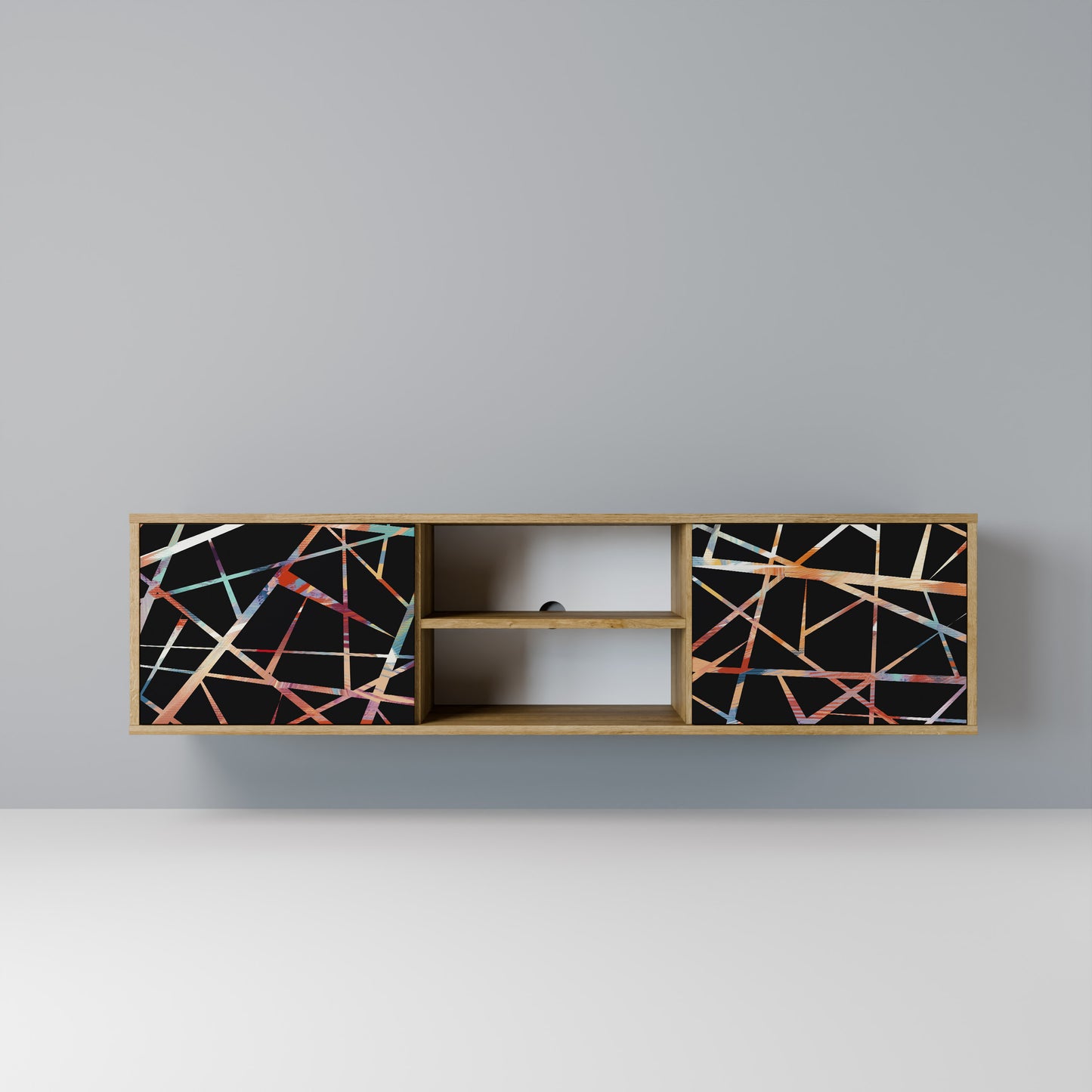 Mobile TV POLYGON VERVE a 2 ante in effetto rovere