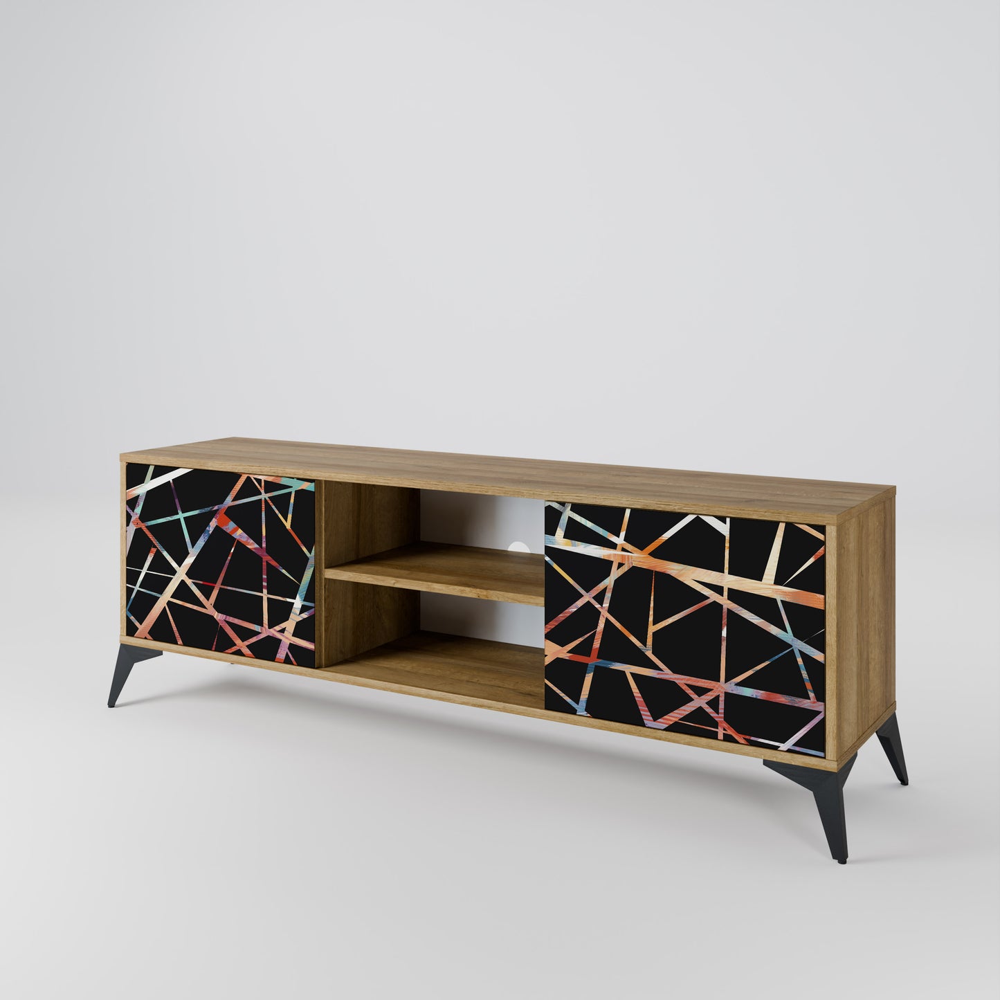 Mobile TV POLYGON VERVE a 2 ante in effetto rovere