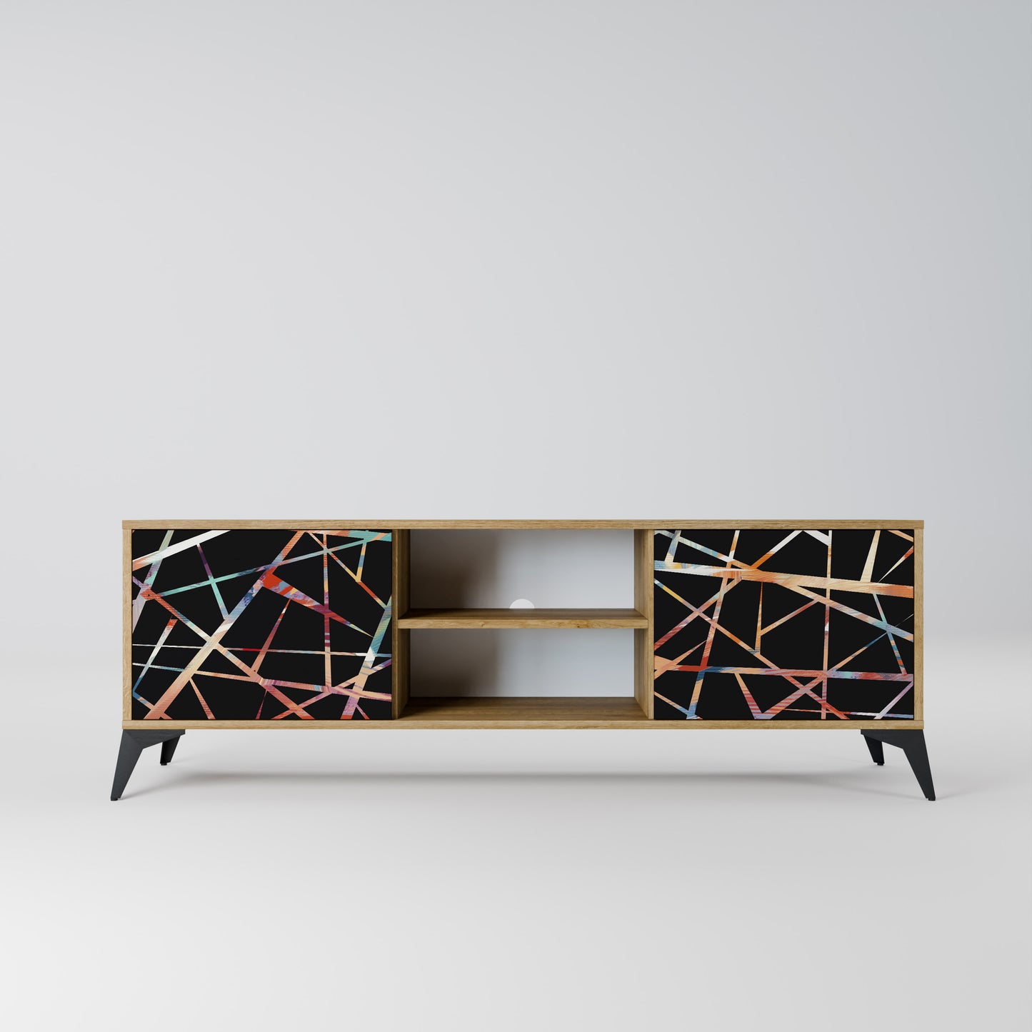 Mobile TV POLYGON VERVE a 2 ante in effetto rovere
