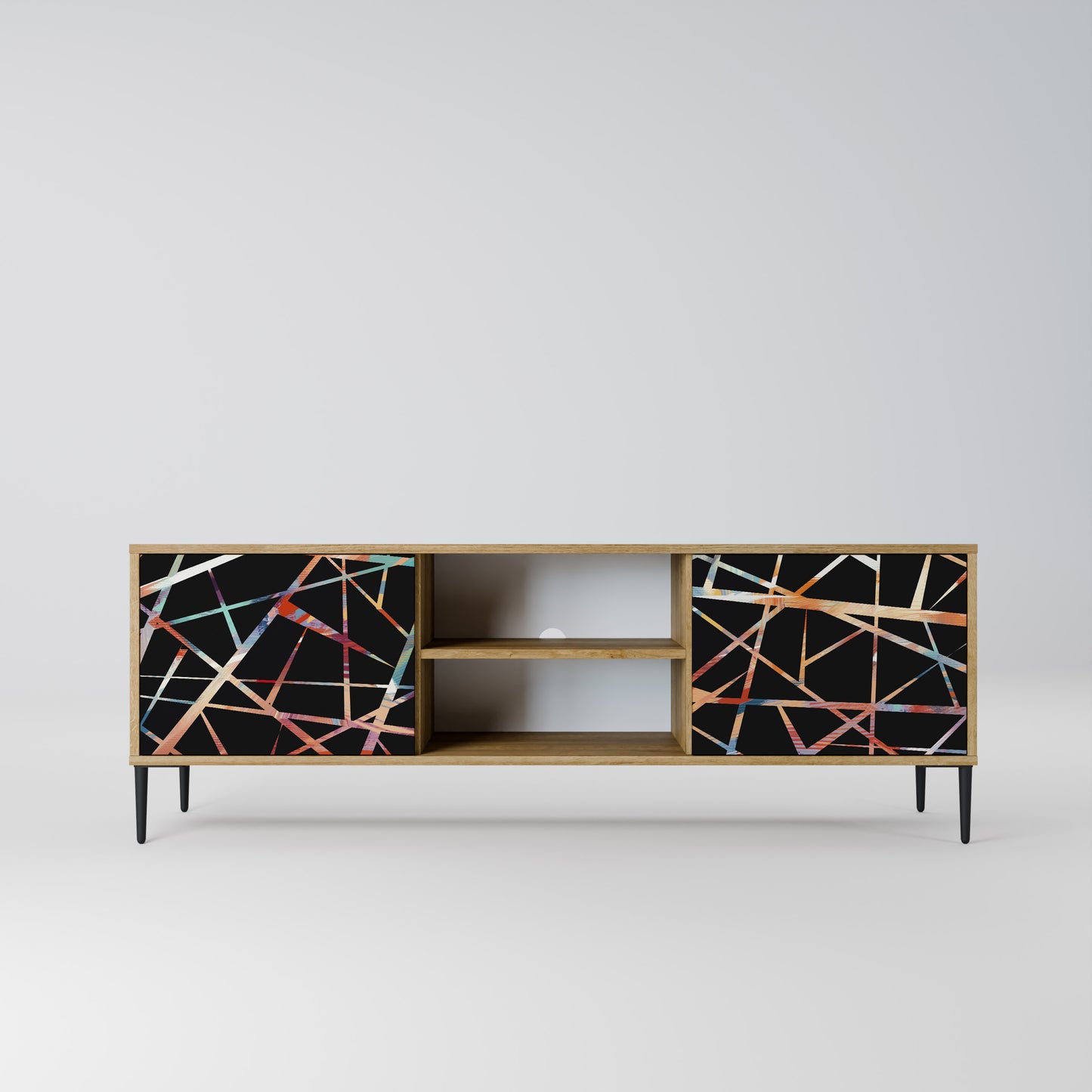 Mobile TV POLYGON VERVE a 2 ante in effetto rovere