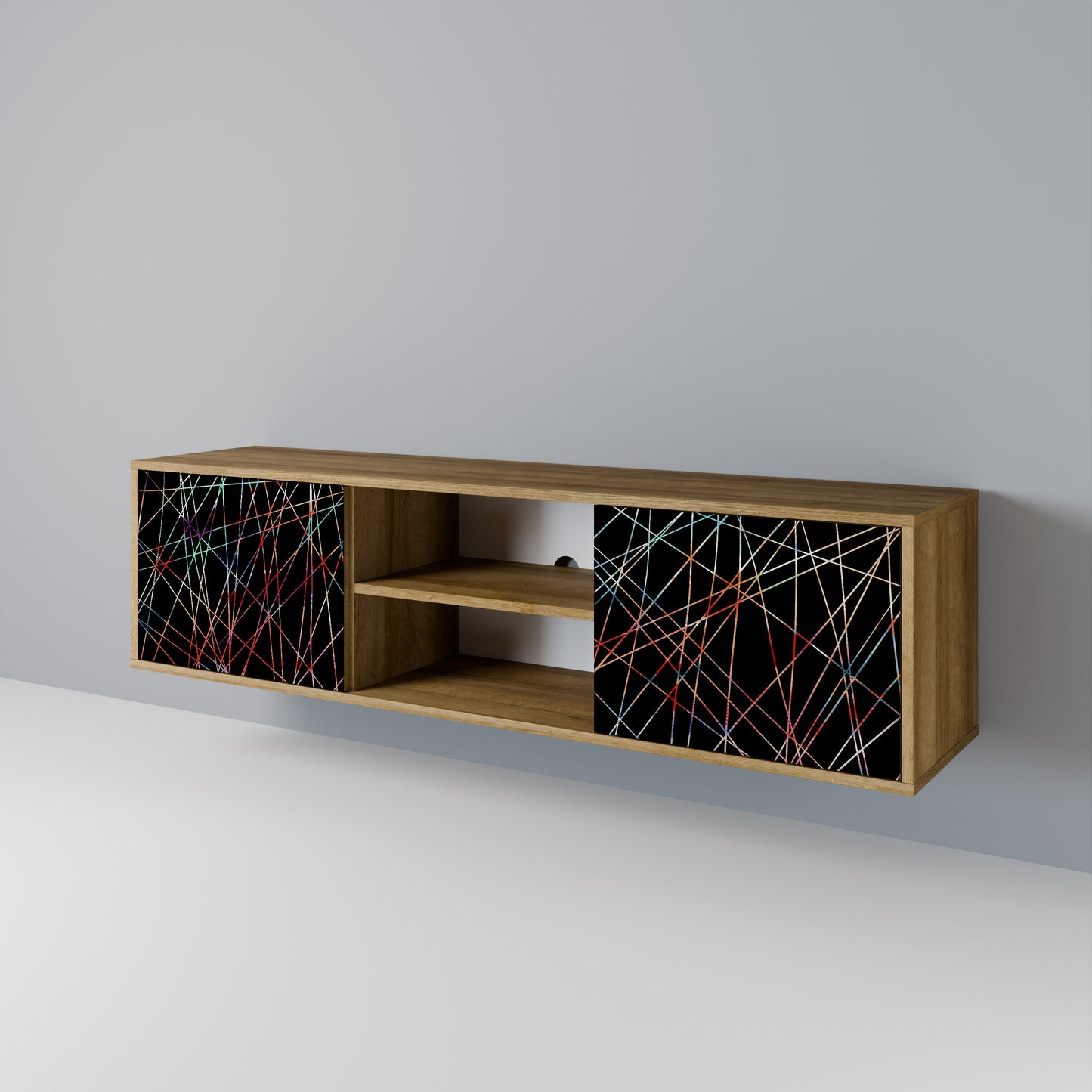 Mobile TV LUMINOUS SNARE a 2 ante in effetto rovere